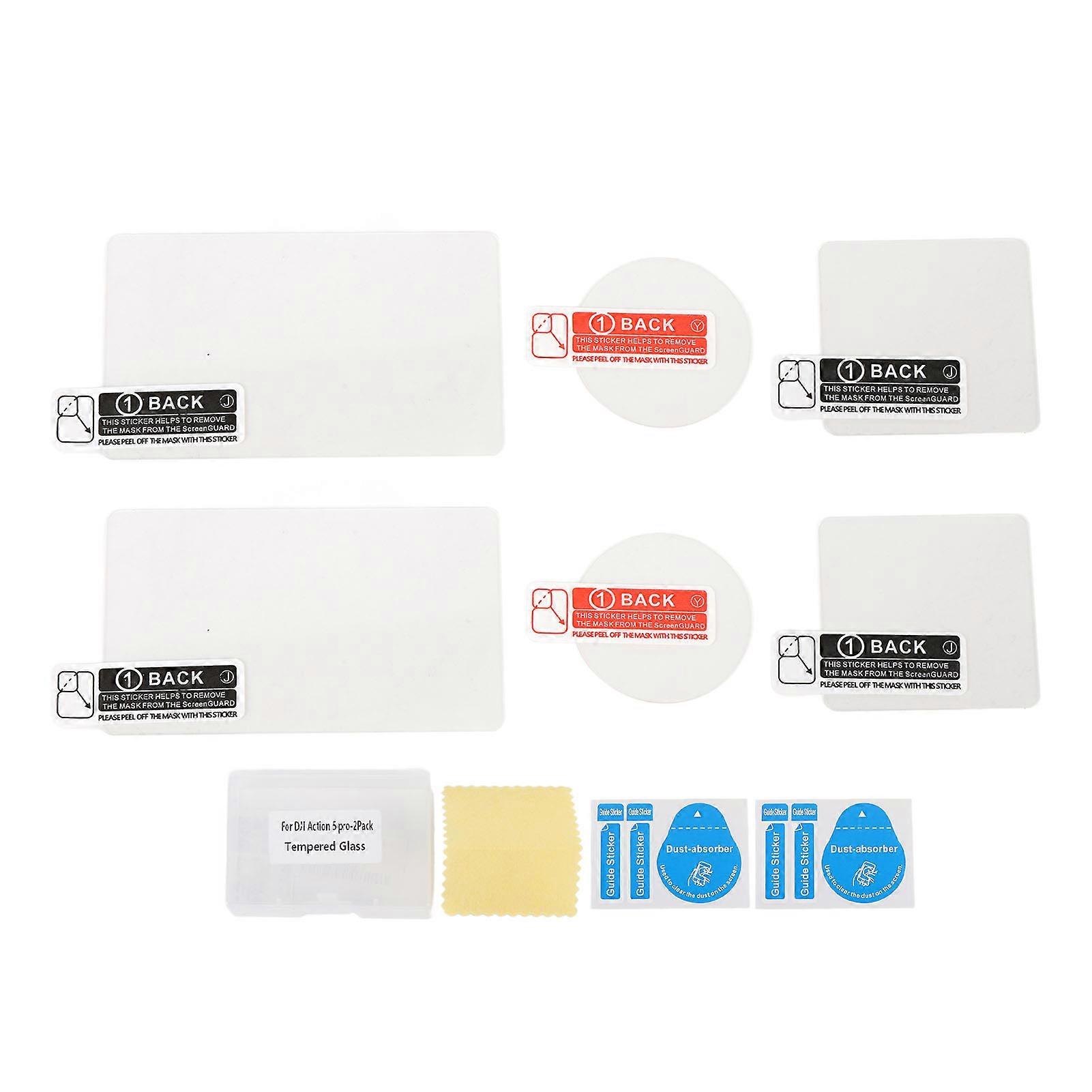 Action 5 Pro Lens & Screen Protector Set | Tempered Glass, 9H Hardness, Easy Install