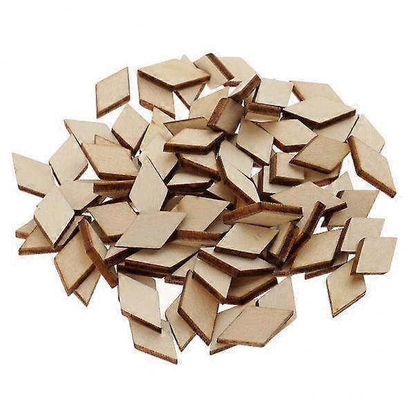 3- Losange inachevé Formes panneau en bois Plaque Craft 100pcs 20x10mm