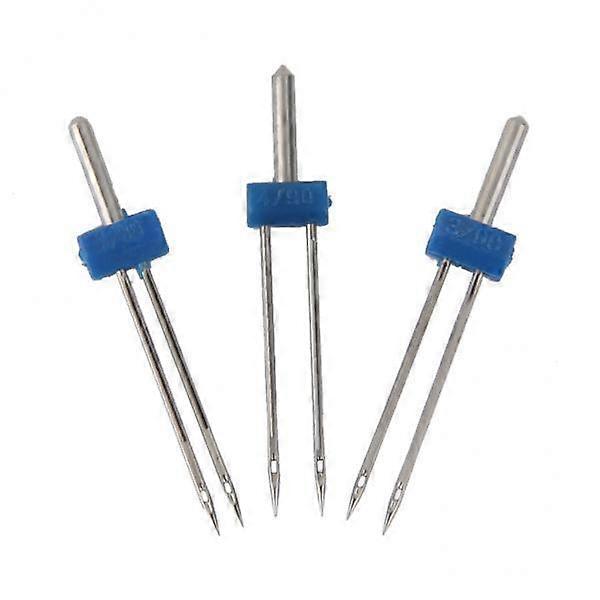 3-7pack 3pcs Double Needles Pins for Domestic Sewing Machine