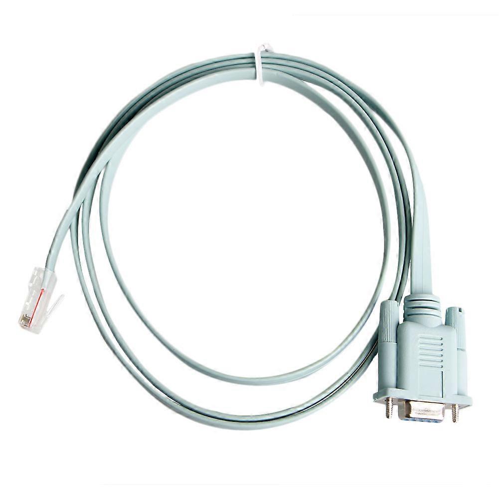 USB Console Cable RJ45 Cat5 Ethernet To Rs232 DB9 COM Port Serial Female Rollover Routers Network Adapter Cable Blue