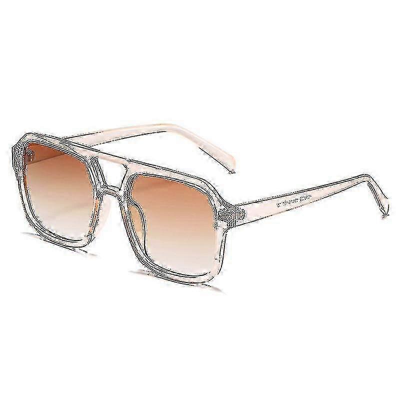 Retro Double Brids Square Sunglasses C S Gradient Eyewear