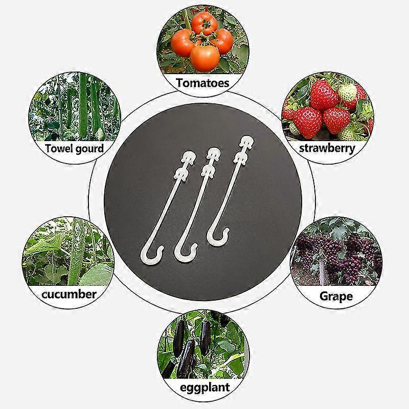 2025 100pcs Tomato Vegetable J Hooks 5.25" Hooks Prevent Fruit Falling
