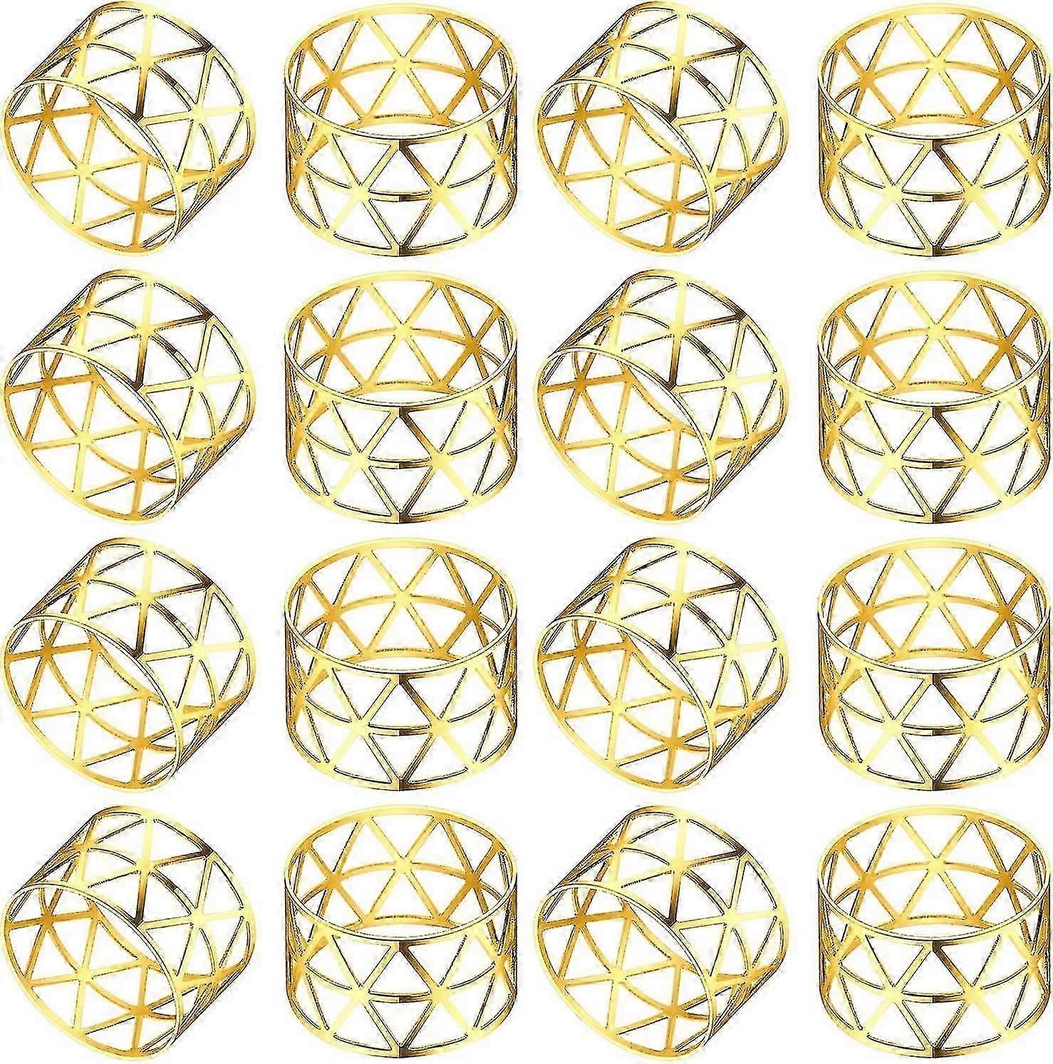 中空フラワーナプキンリング - 結婚式のパーティーの休日の装飾のための20個セット