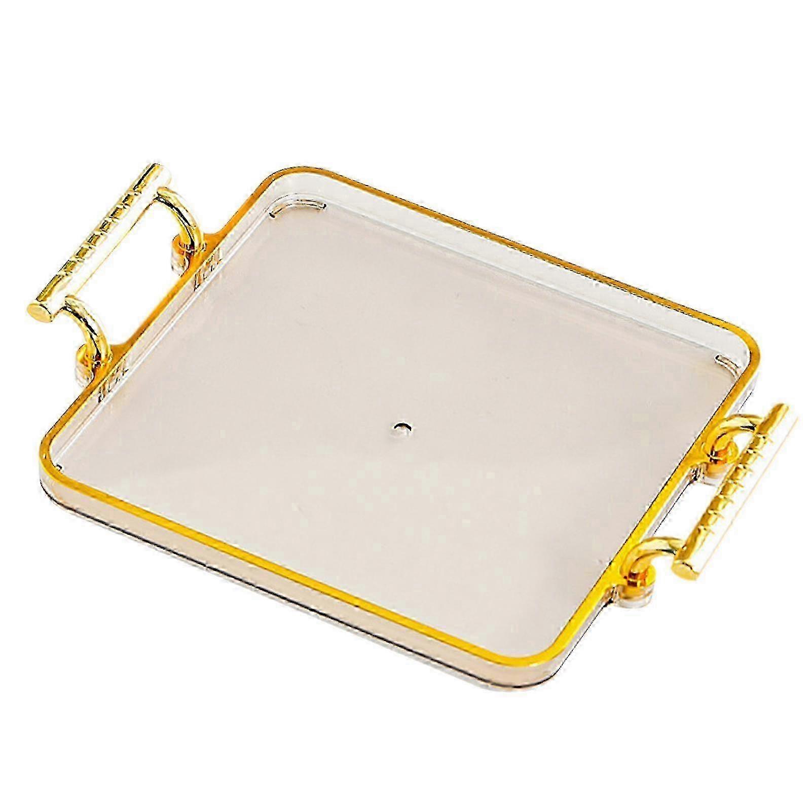 Rectangular Organizer Tray with Handles for Cosmetics, Coffee Cups, and Tabletop Serving | Portable Countertop Storage 2025