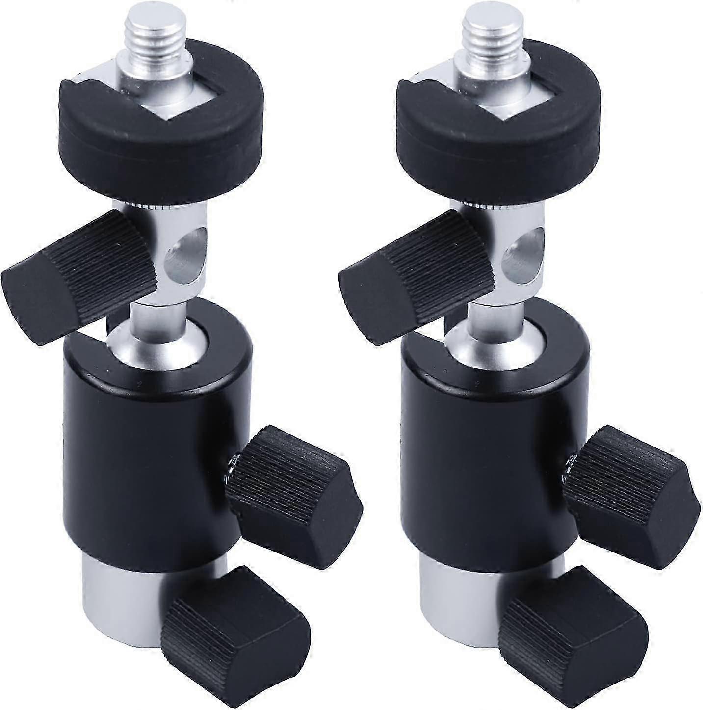 2Pc Flash Mount C II Hot Shoe Mount Adapter,Ball Head Ring Light Adapter