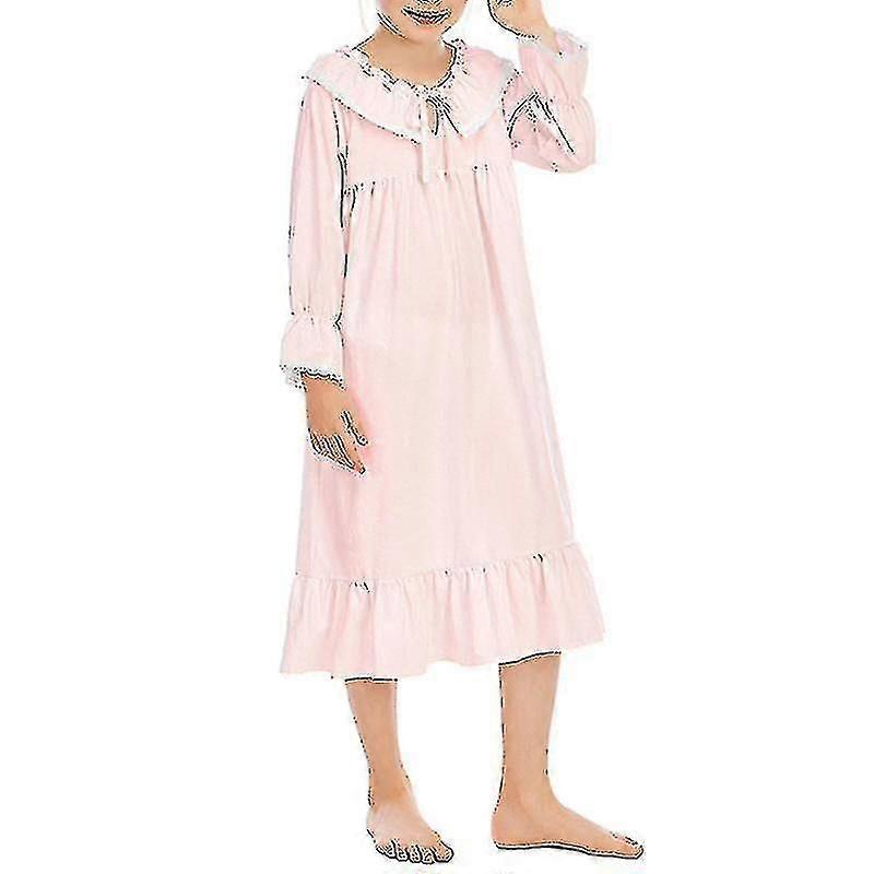 الفتيات الأميرة الدانتيل فستان نوم طويل الأكمام ملابس نوم بيجامة اللباس للأطفال