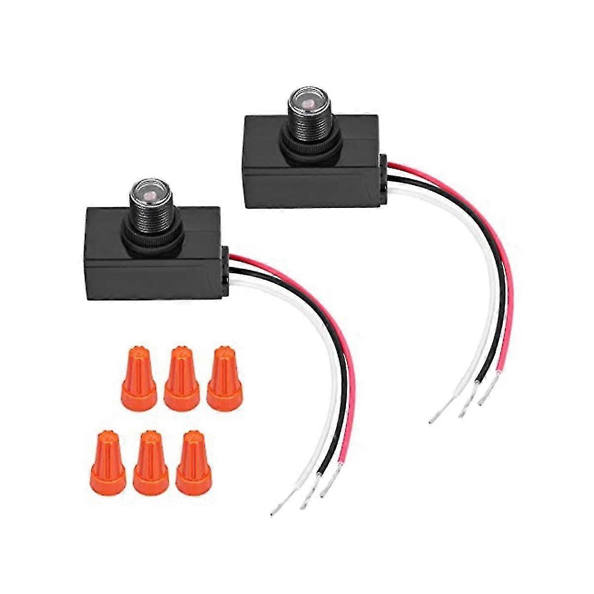 Dämmerung bis Morgendämmerung Sensor 2er-Pack Lichtschranke Lichtschalter 120-277V für die Lichtschrankensteuerung der Außenbeleuchtung