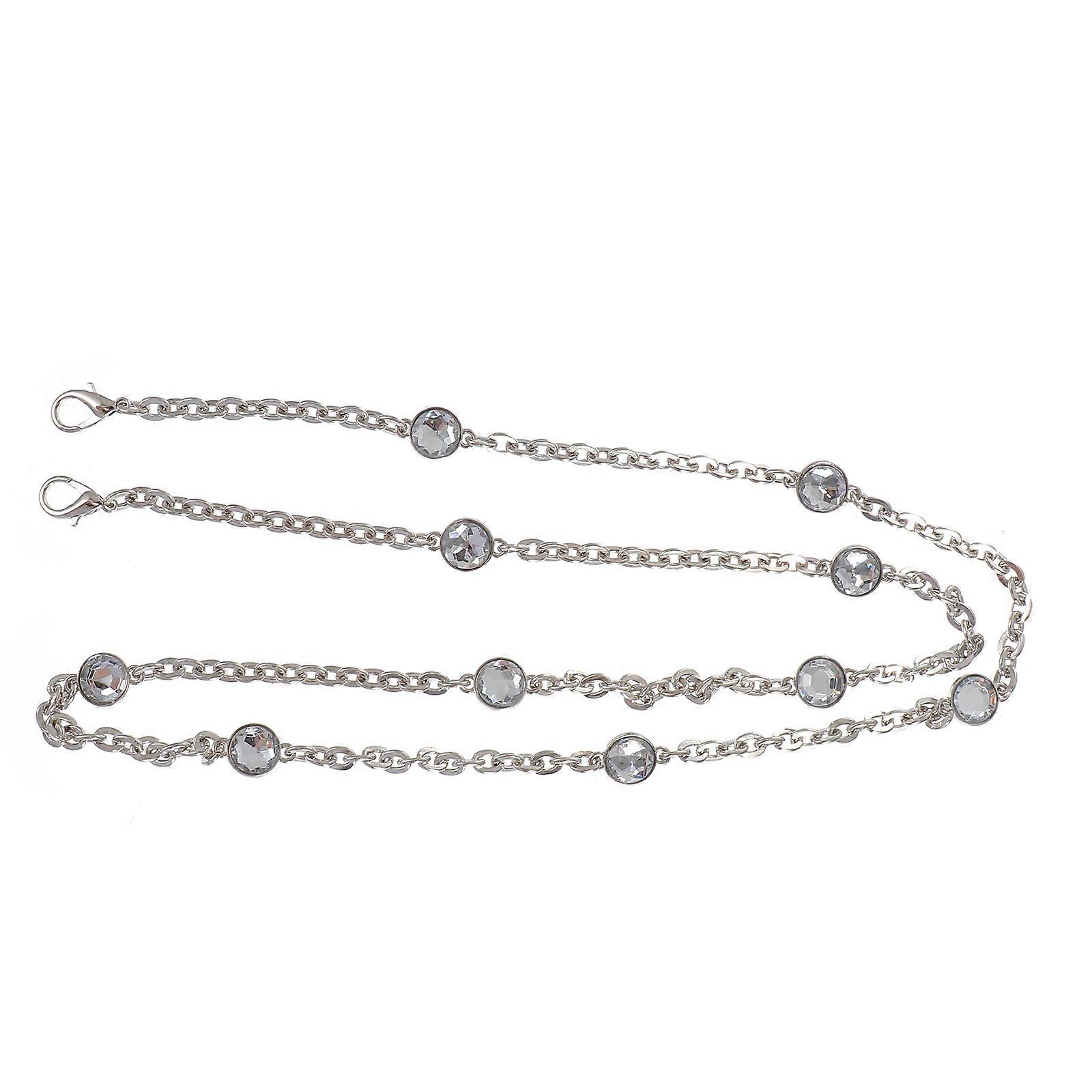 Crystal Bag Chain Strap for Women – Detachable Handbag Replacement Accessory Compatible with All Styles Including Clutches and Transparent Bags,