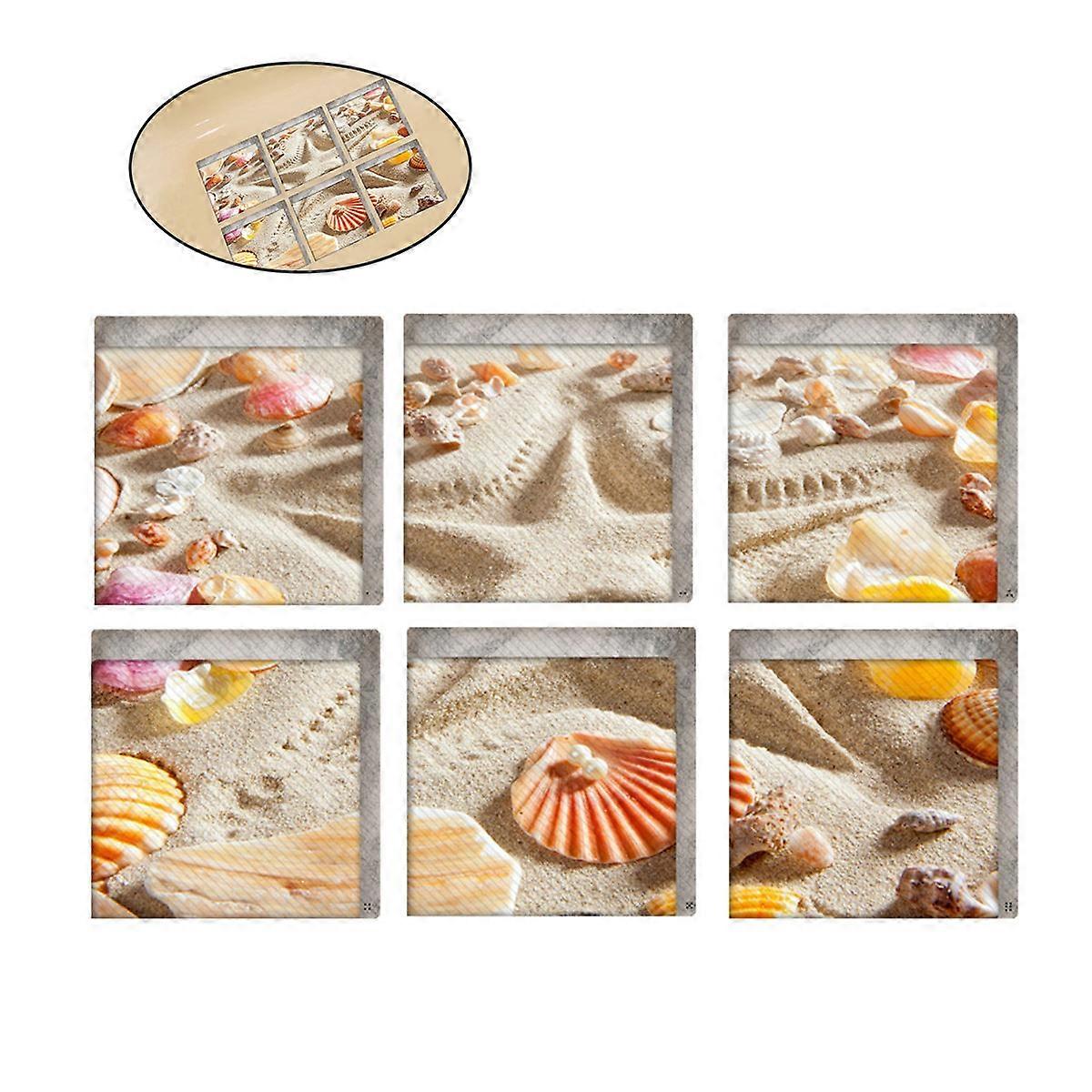 Beach Patterned Bath Mats, Creative Non-Slip Adhesive for Surfaces