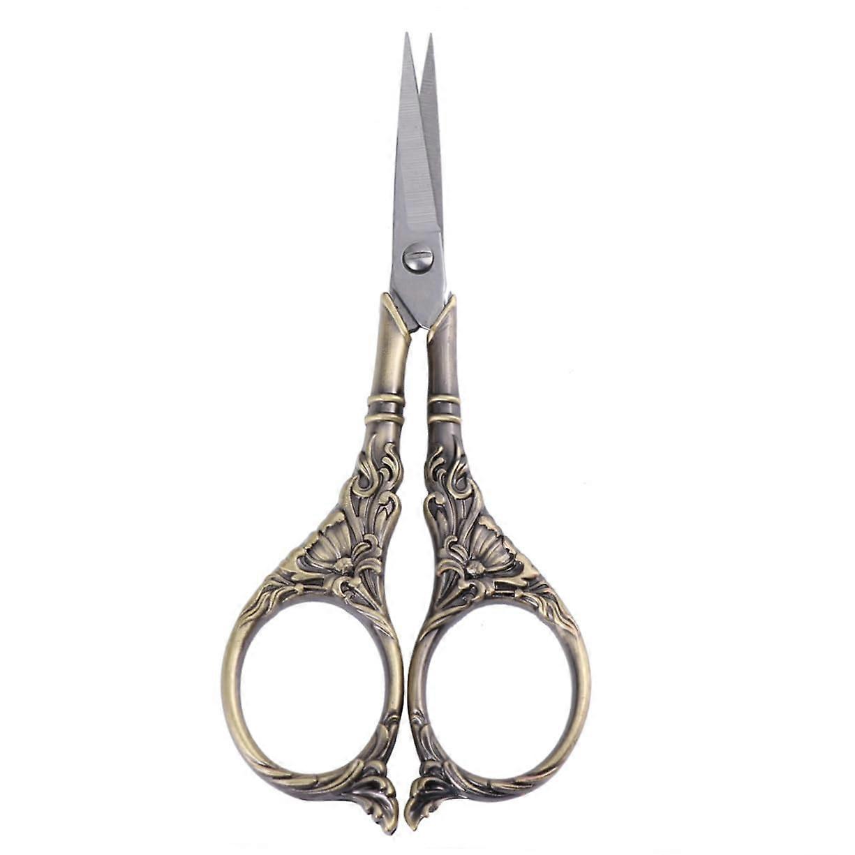 vintage embroidery scissors antique scissors light brown