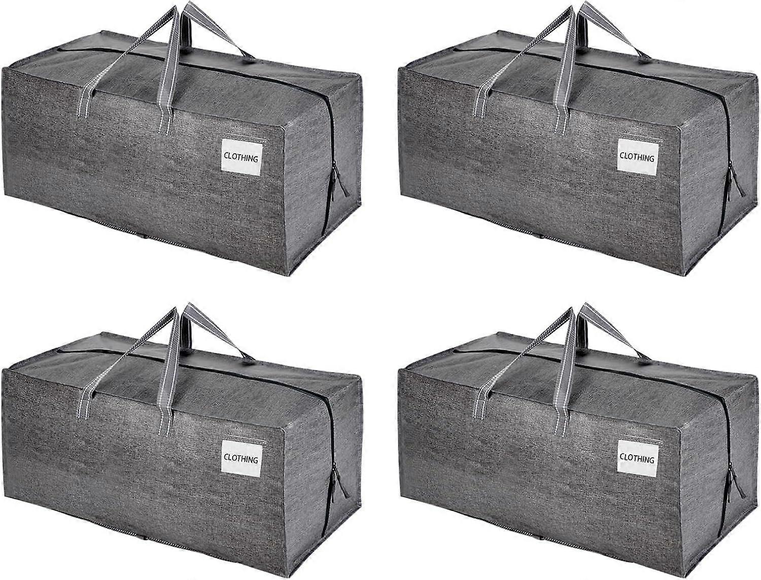 4 Pack Moving Bags w/Backpack Straps, Heavy Duty, Moving Boxes Alternative