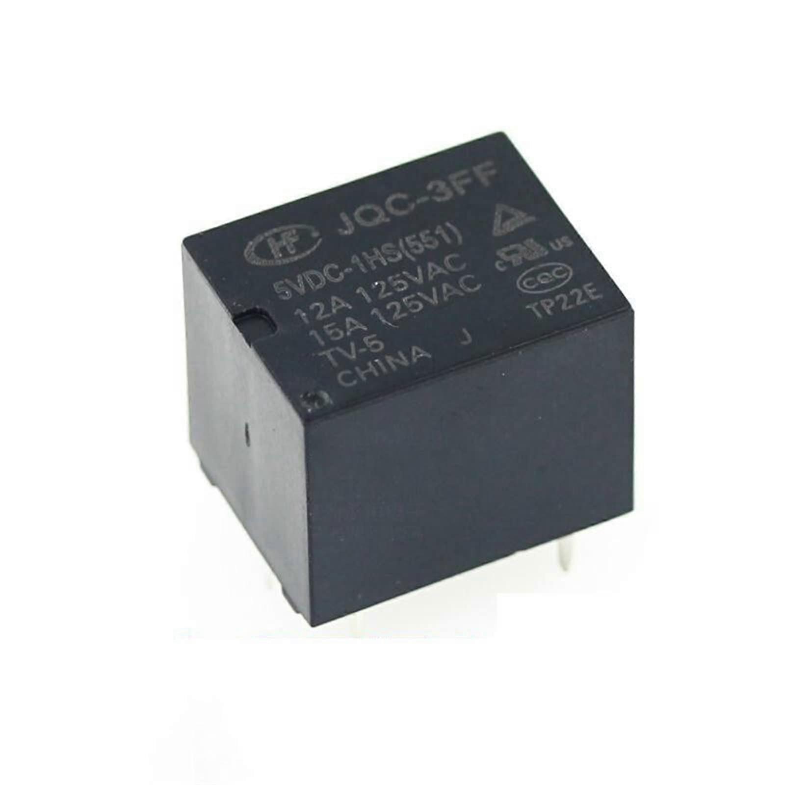 Relay 5PCS 4pin hfjqc3ff5 005 9 009 12 012 24 024 vdc1hs Relay multipurpose relay (Size : OneColor)