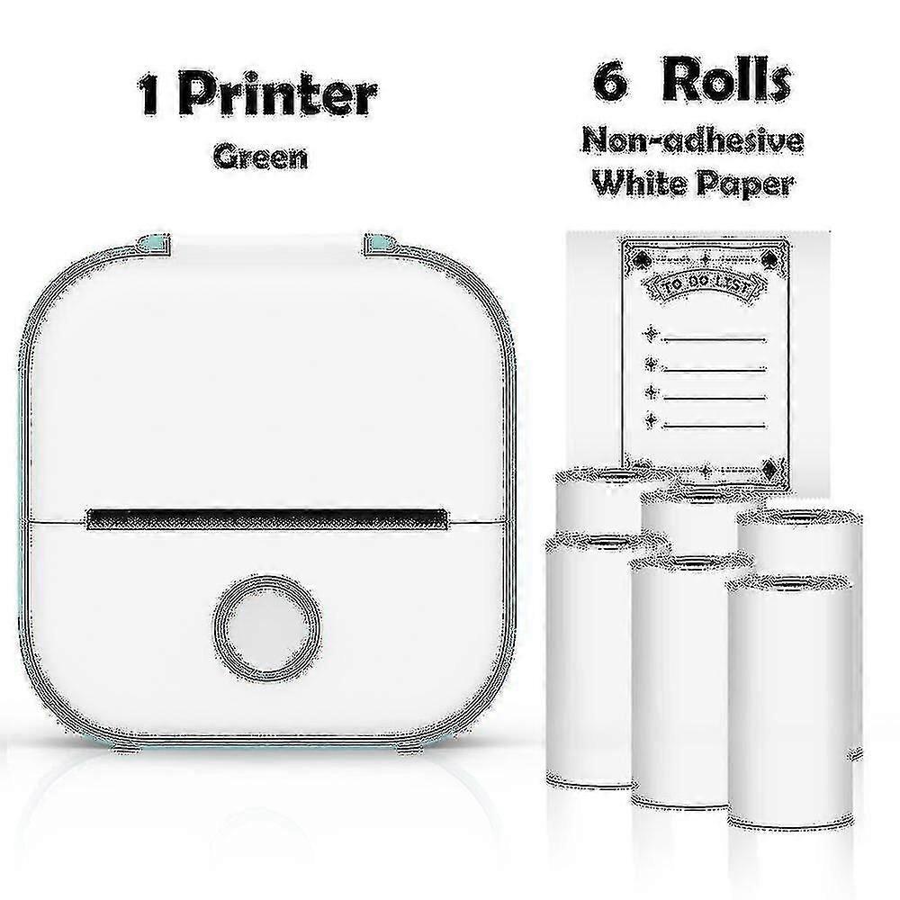 Portable Wireless Thermal Printer for Self-Adhesive Sticker Labels, Inkless Pocket Mini Printing Device