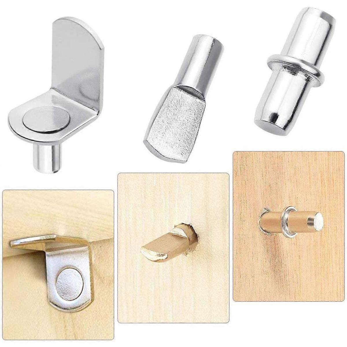 Shelf Support Metal Shelf Bracket Peg for Furniture 50Pcs Silver