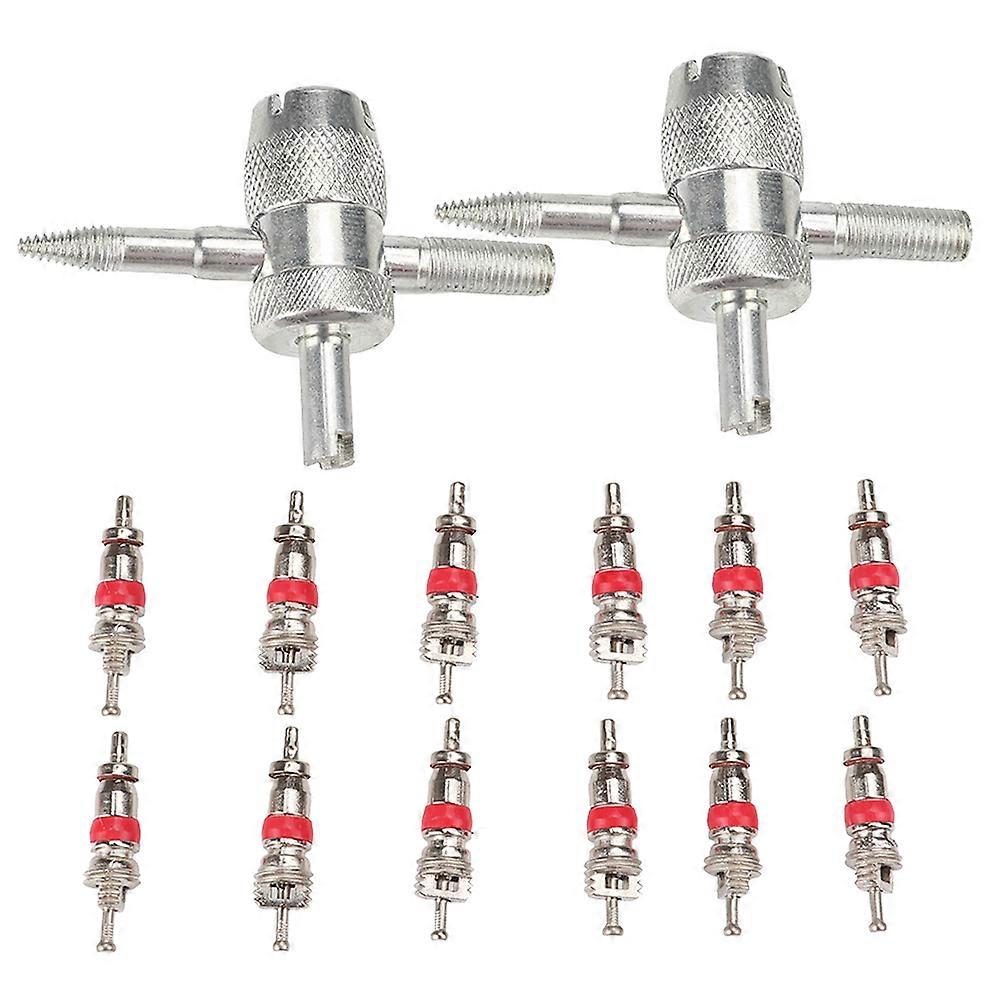 Tire Valve Replacement Tool Set with Detaching Tools for Cars, Trucks, and Motorcycles – Durable Tire Accessories for Easy Installation