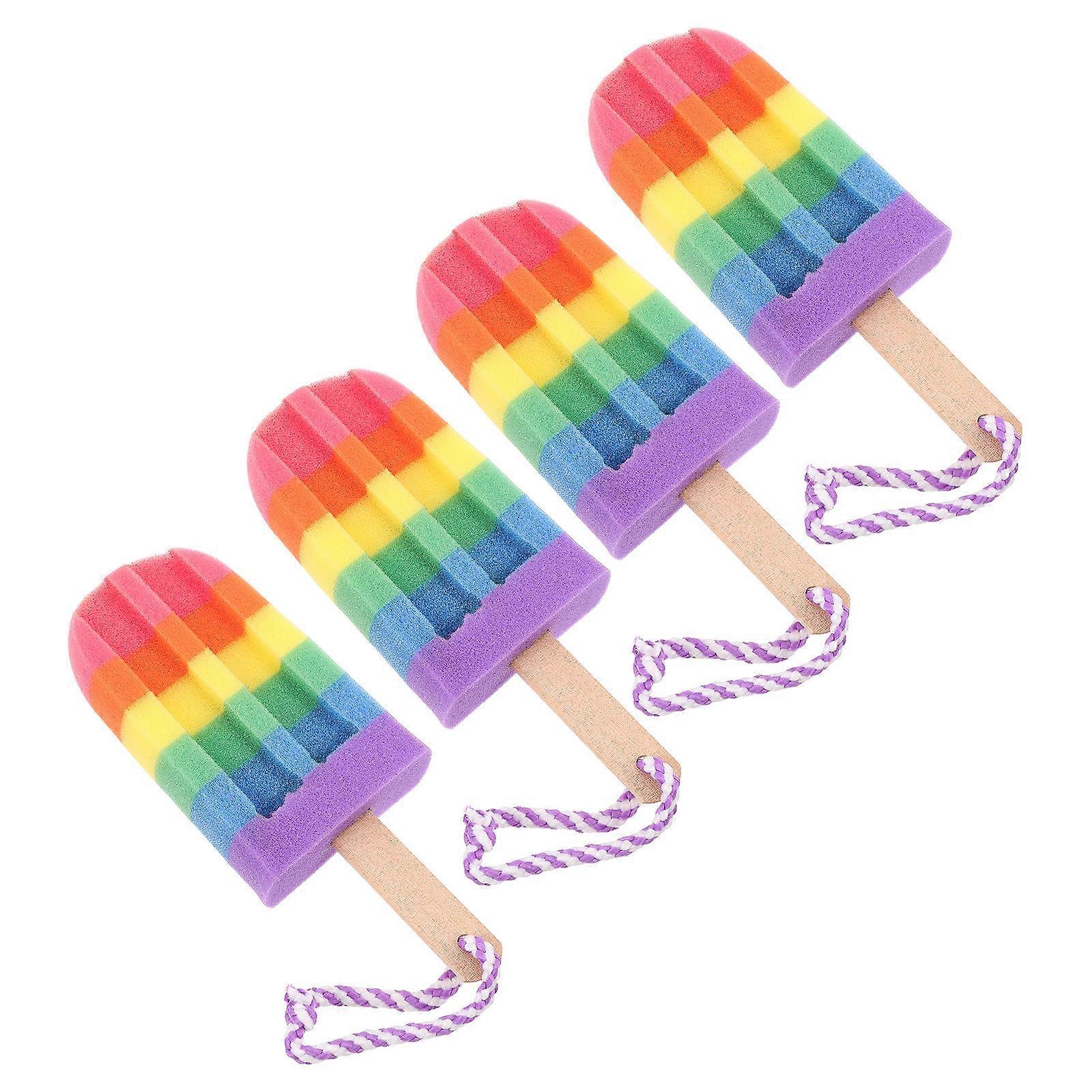 Exfoliating Shower Sponge for Body Washing and 4Pcs