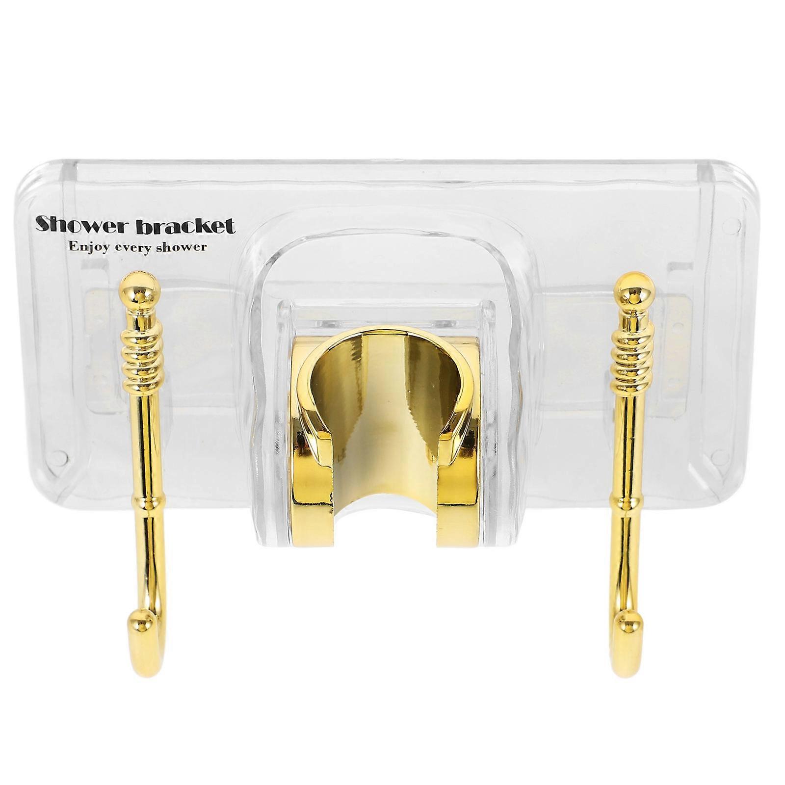 Adhesive Shower Head Holder for Bathroom – Durable, Sleek Design with Hooks for Bidet Spray Tools, No Drill Installation