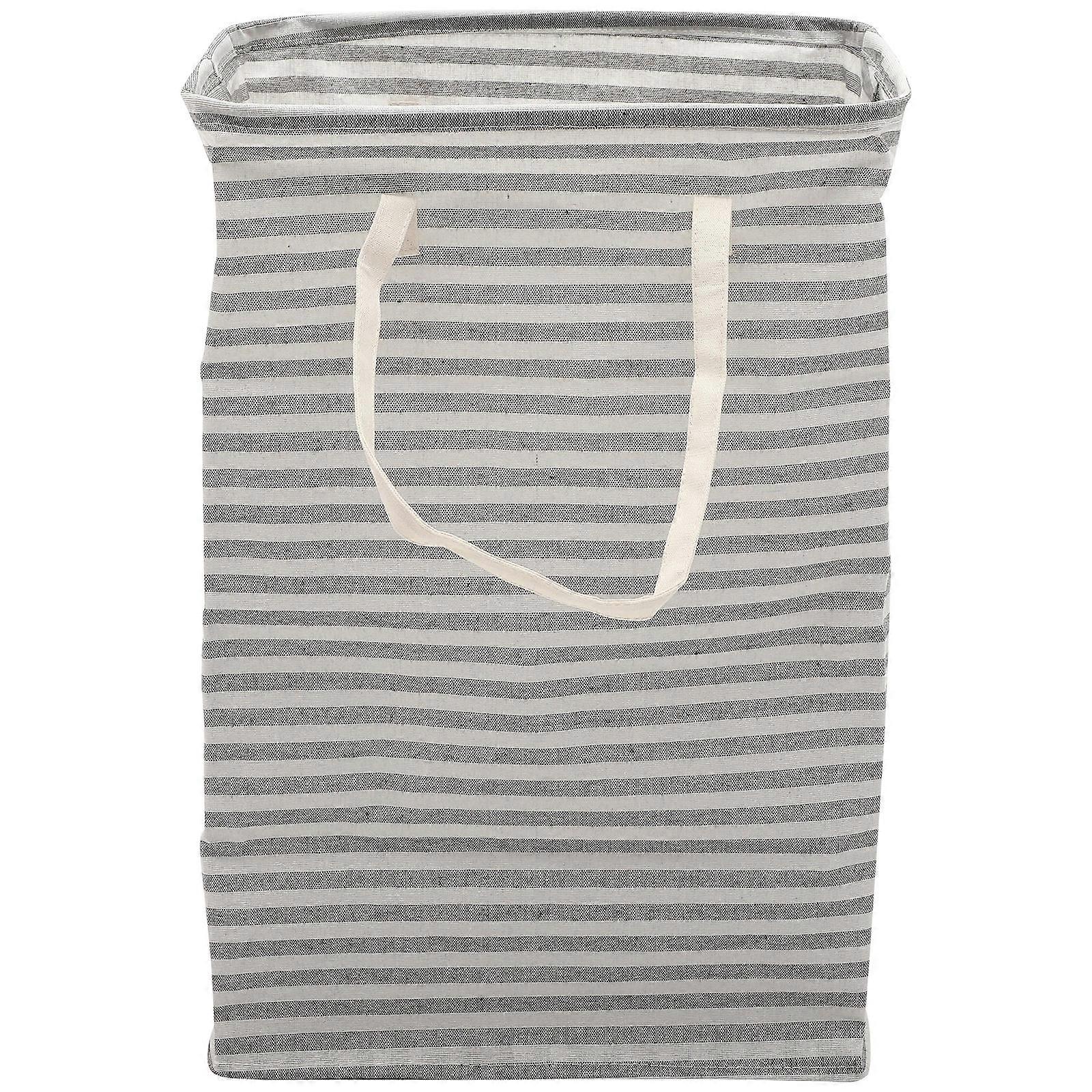 Handle Design Laundry Holder Collapsible Grey Dormitory 23.6X15.7X11.8in 1Set