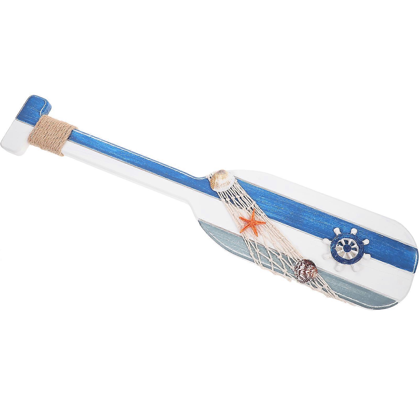 Vintage Paddle Crafts Wooden Decoration Home Decor Blue 50.00X10.00X2.0cm Tabletop Display 1Set