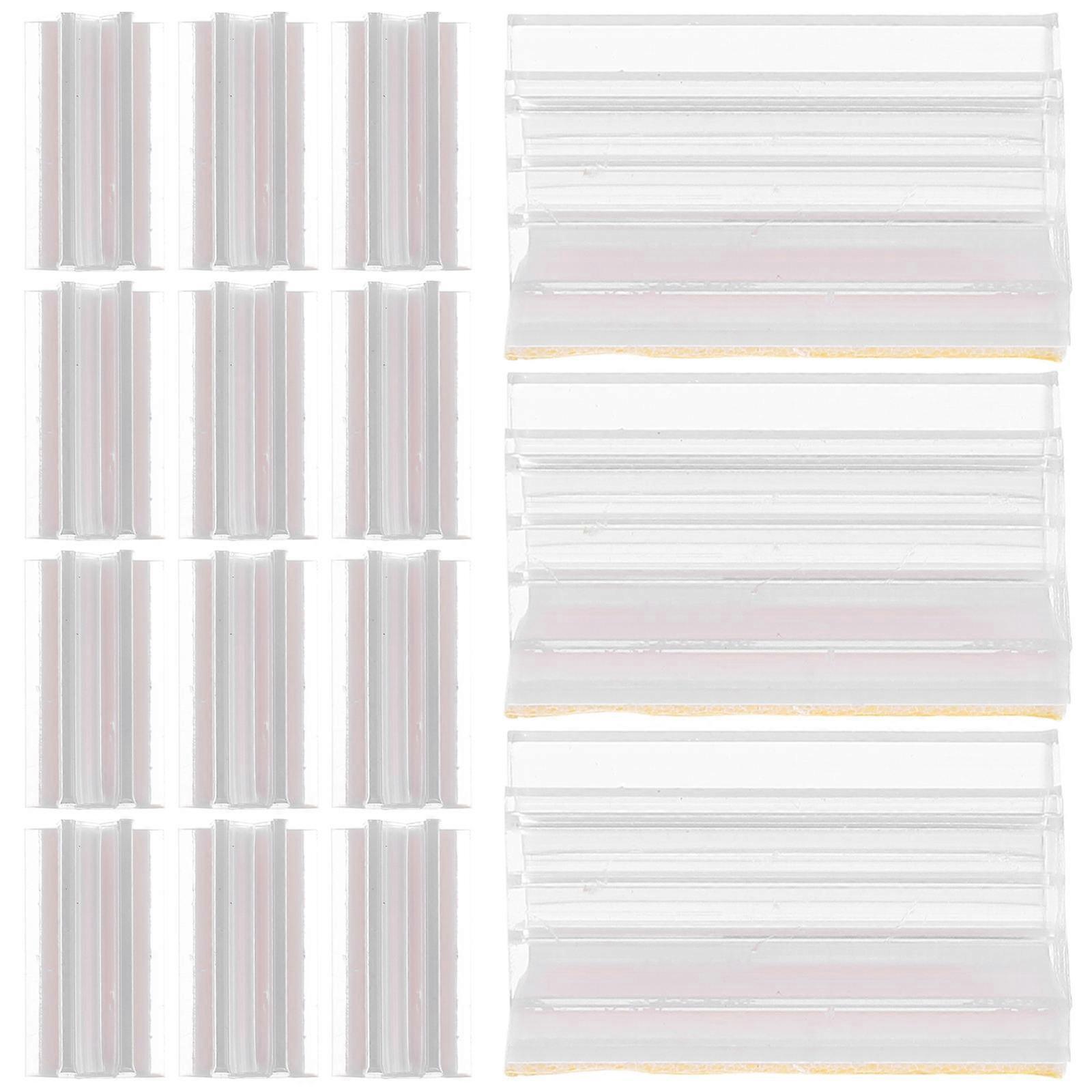 PVC Sneeze Guard Sign Holders Clip Design for Counter and Table Display – Compact Transparent Label Clips for Name Tags, Menu Cards, and Badge