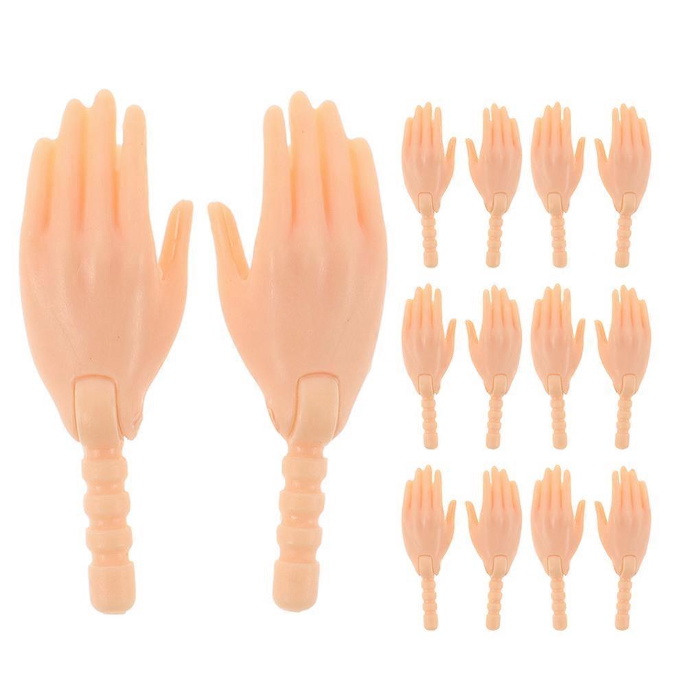 Doll Hand Parts Miniature Hand Shape Simulation Design for Doll Makers Reusable Plastic 3.00X1.20X0.50CM 20 Pair