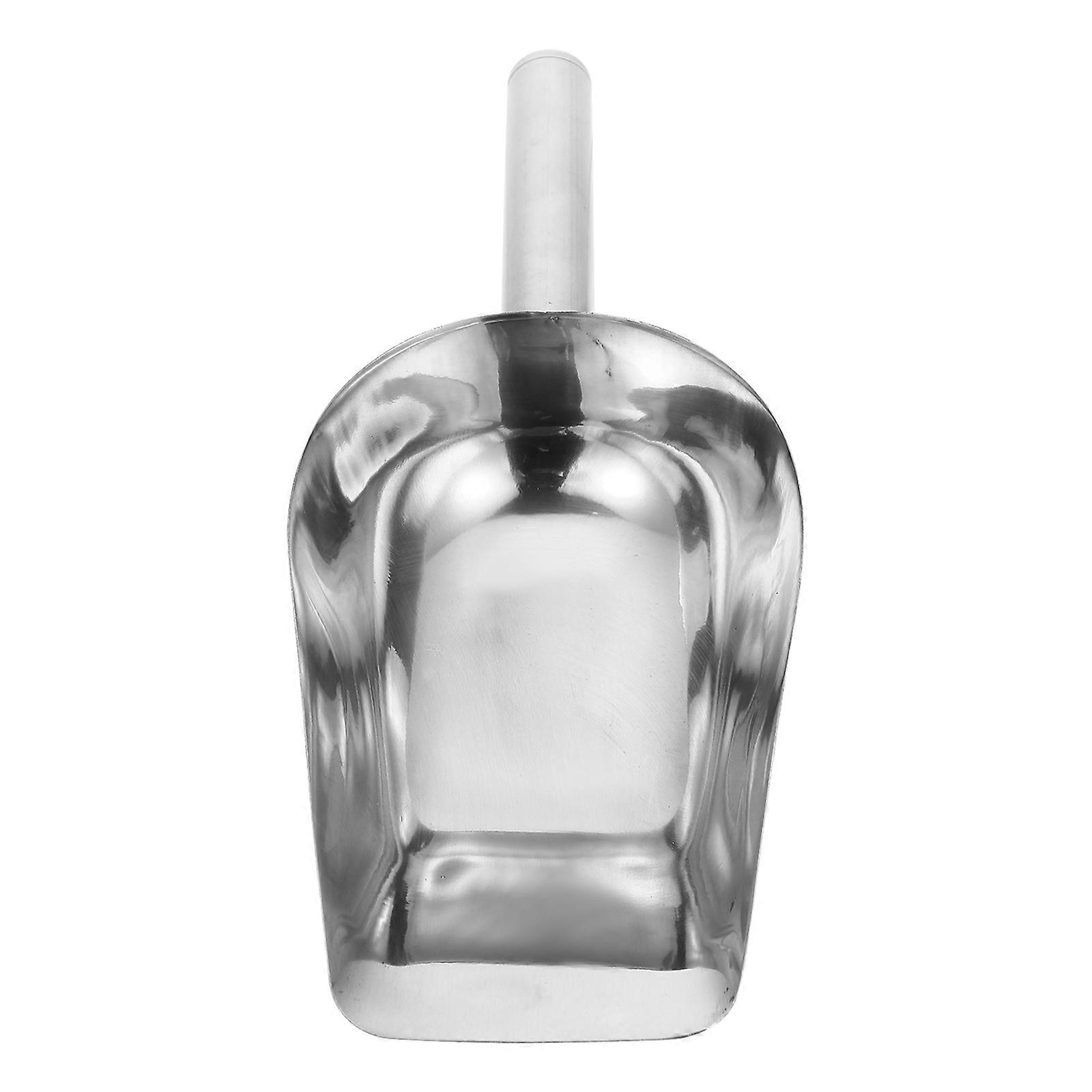 Stainless Steel Ice Scoop with Comfortable Handle Multi Use for Grain, Flour, Supermarkets, Buffets, Weddings, and Parties Smooth Rounded Design
