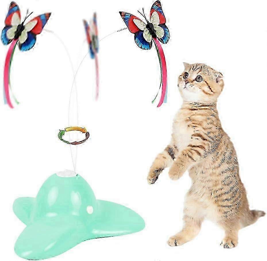 Interactive Electric Rotating Butterfly Cat Toy with Replacement