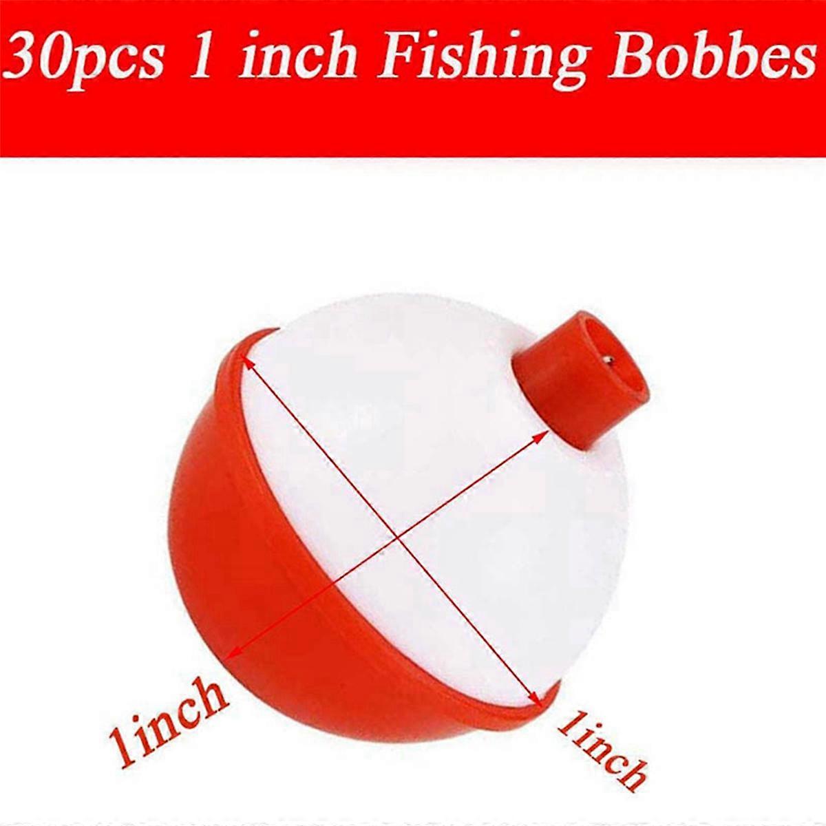 30Pcs Fishing Bobbers 1 Inch,Push Button Fishing Floats