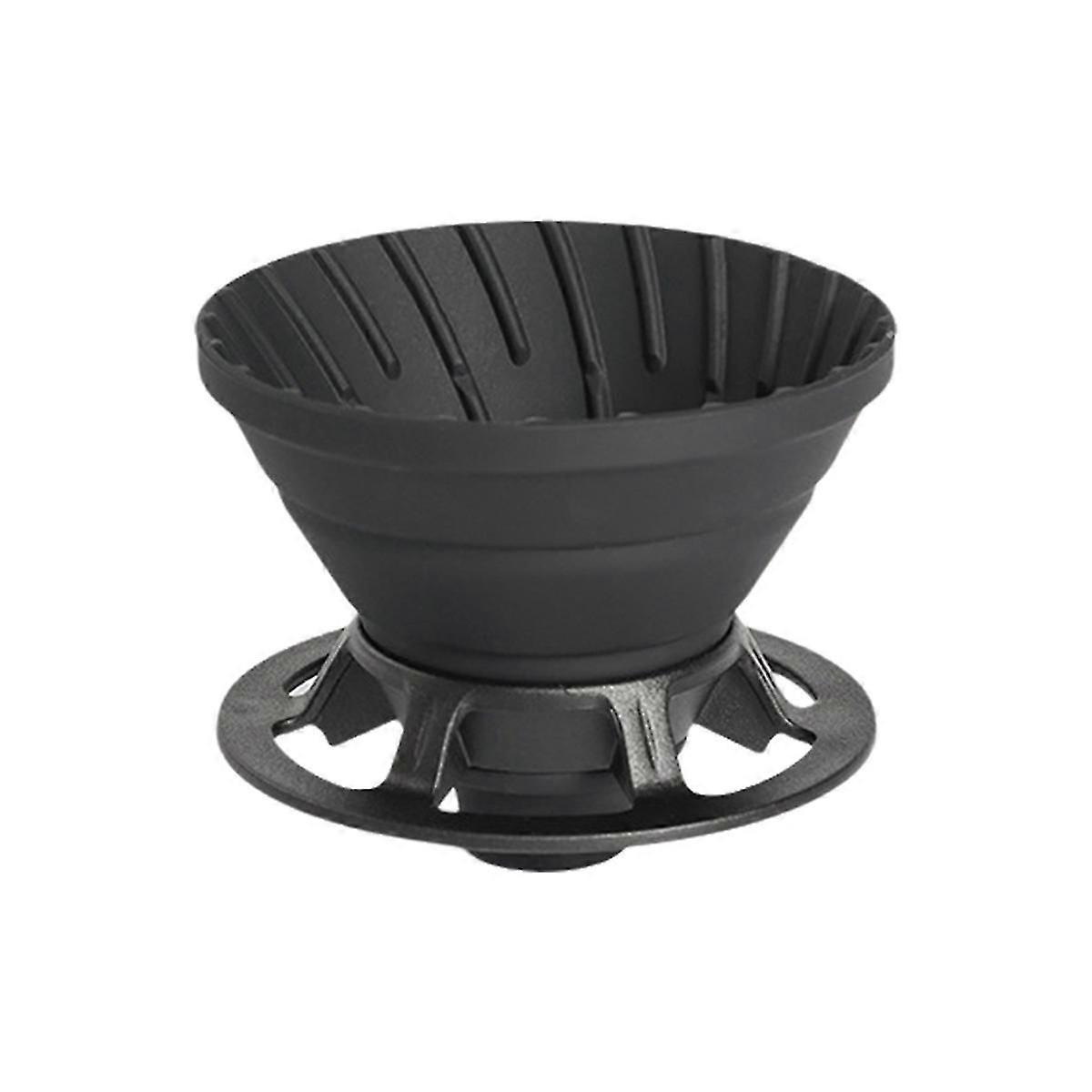 Filtre à café pliable en silicone réutilisable avec support, filtre à café, tasse, entonnoir à café pliable peu encombrant pour l'extérieur, A