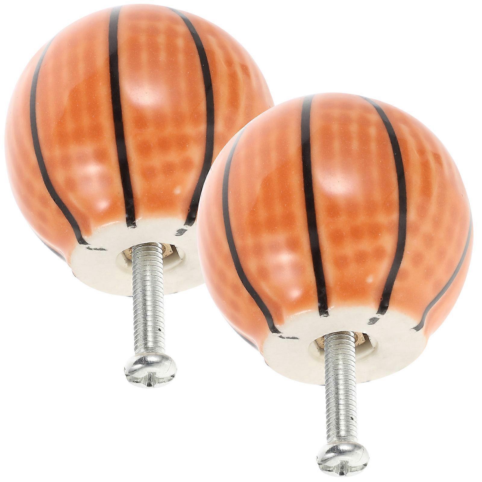 Daily Use Cabinet Pulls Round Ball Shape Modern Style Furniture Handles 2Pcs