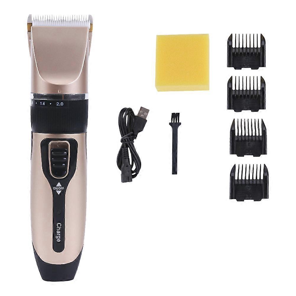 Barbering Equipment Portable Clipper Trimmer For Home Use Golden 18.5x4.5cm 1Set