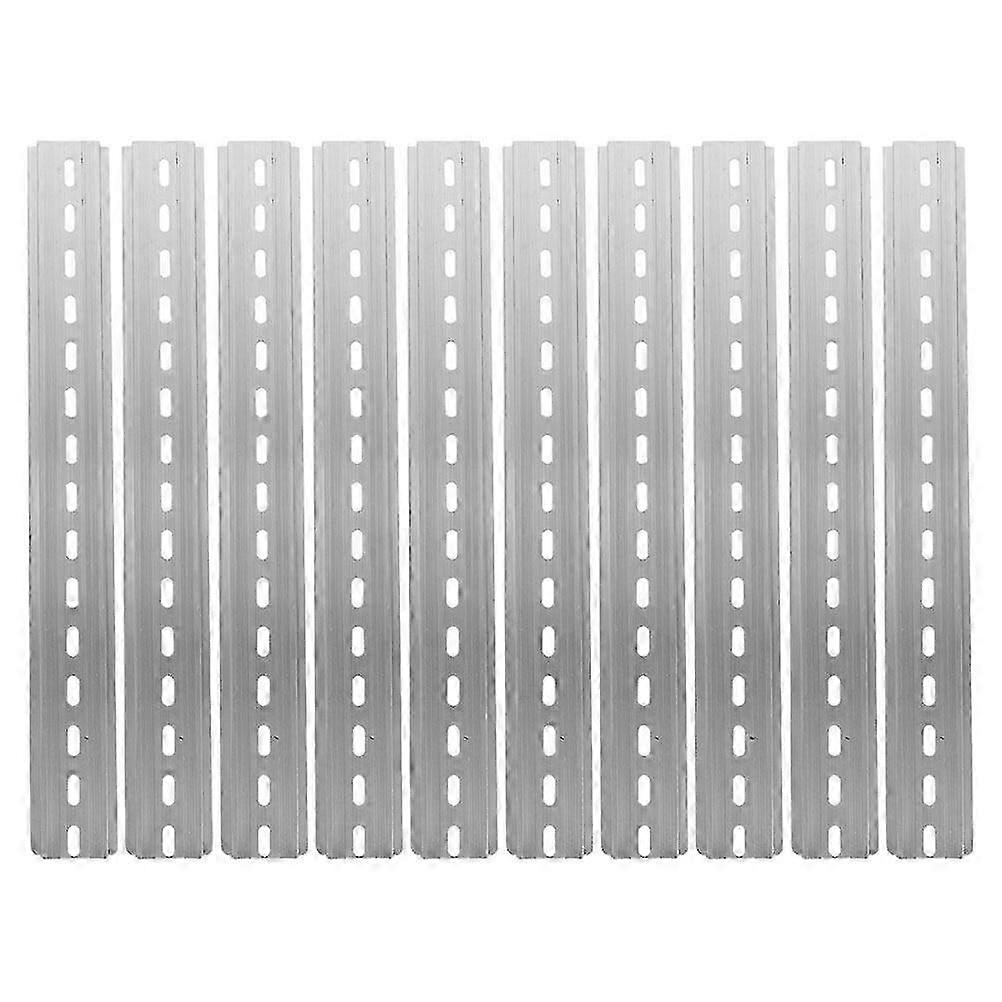 10pcs Slotted Metal Din Rails for Industrial Use - Replacement Din Rails Compatible with Various Brands