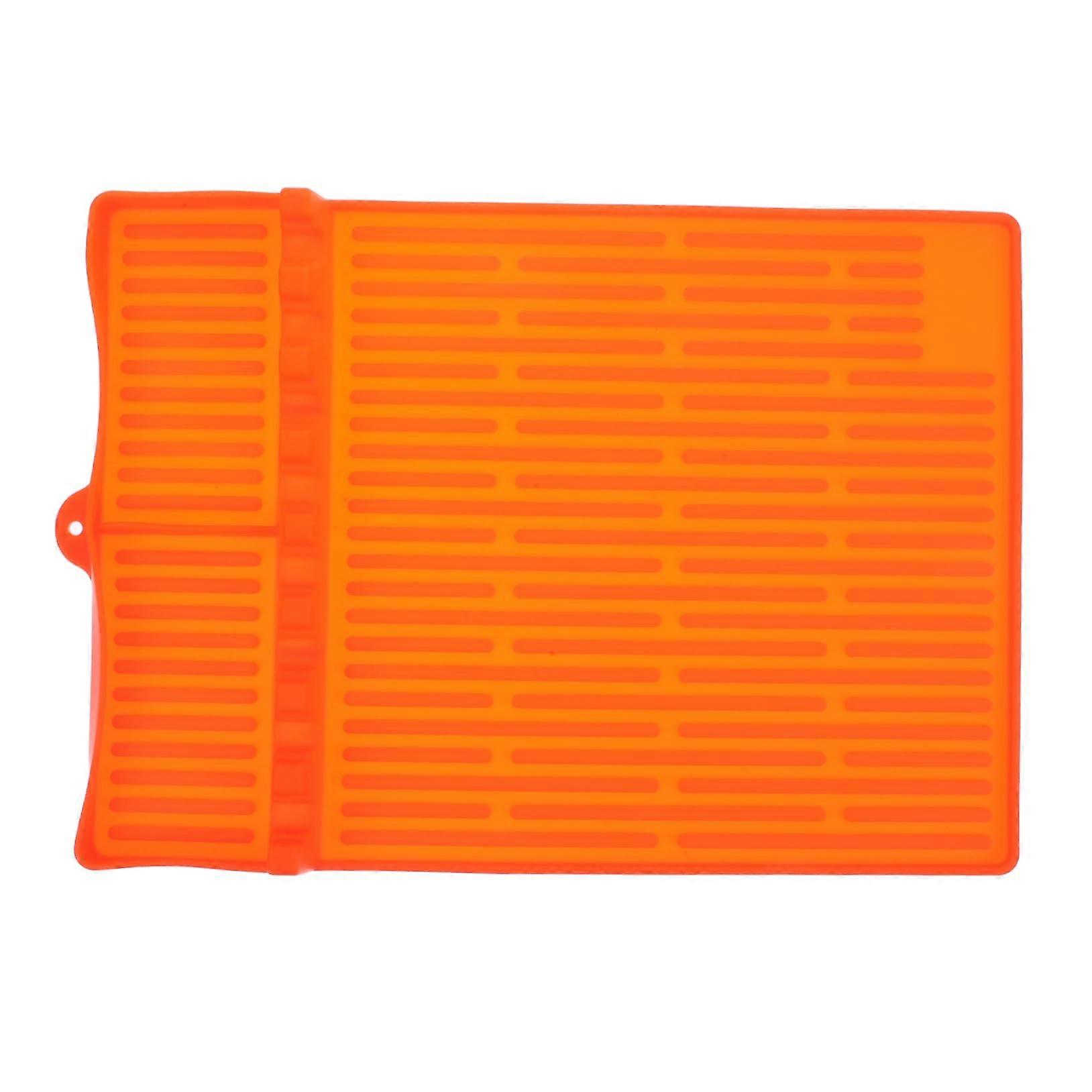 silicone grill side shelf mat orange