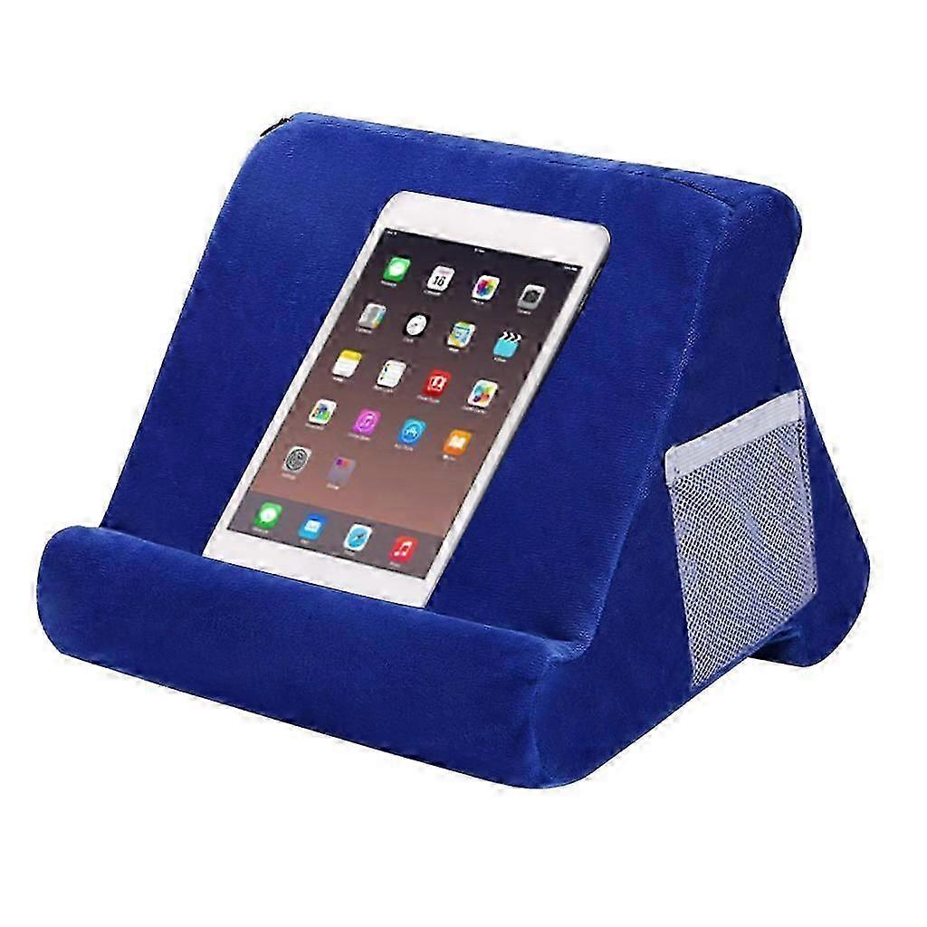 2x Pillow Stands For Tablet iPad Book Reader Holder Rest Cushion Blue