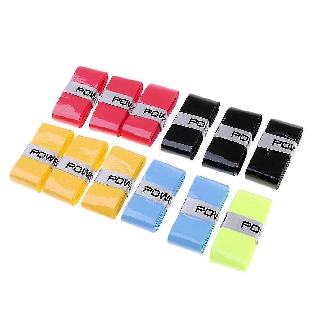 12Pcs/Pack Non-slip Tennis Squash Badminton Racket Handle Grip Tape Overgrip