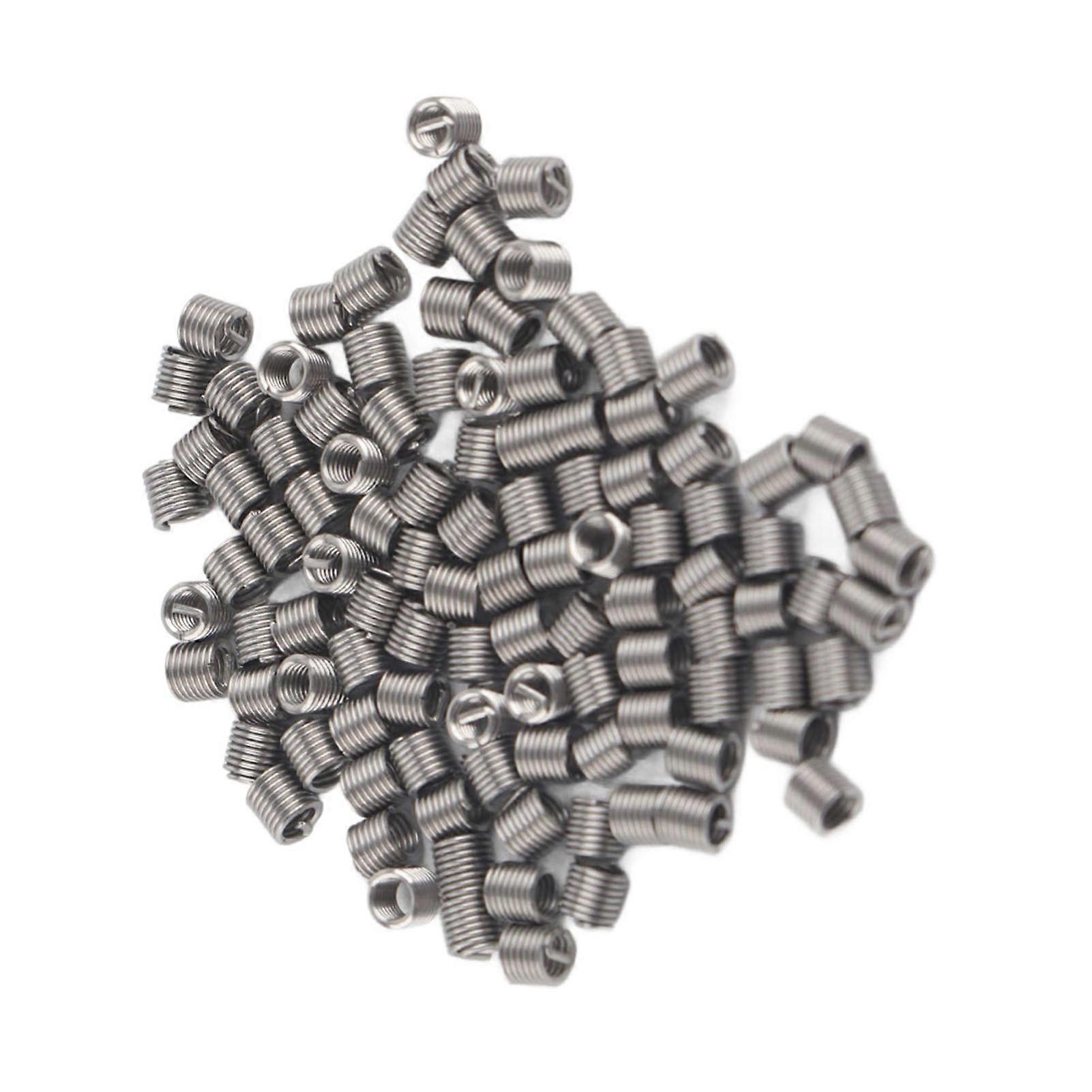 Lot de 100 inserts filetés hélicoïdaux en acier inoxydable SS304 M2 (M2 x 0,4 x 2 D)