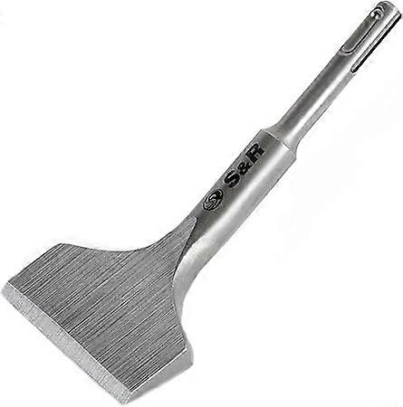 High performance tile chisel, 165mm x 75mm angled, optimized geometry for tile, hardened, wide, professional quality chisel