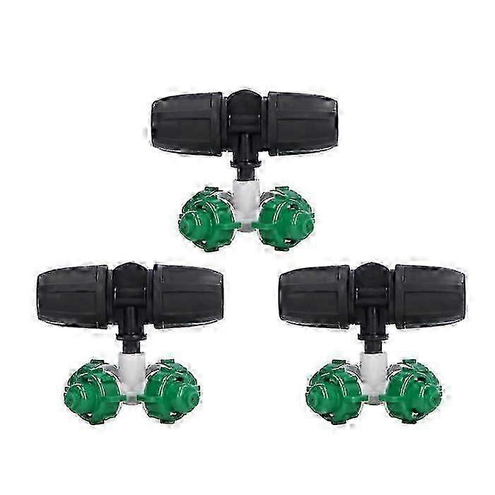 Zerone Atomizing Spray Nozzle 10 Sets of Misting Nozzle Plastic Cross Sprayer Accessories