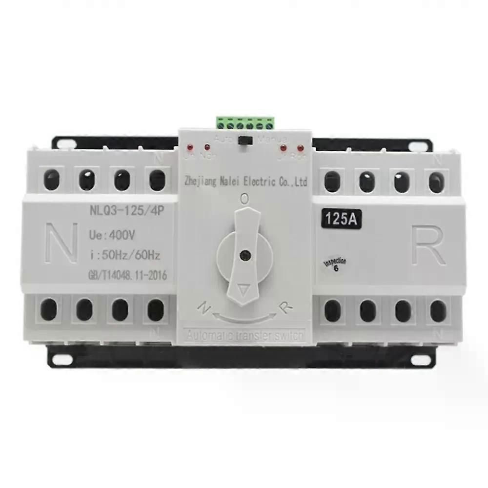 4P 125A Dual Power Automatic Transfer Switch AC 400V Generator Circuit Breaker