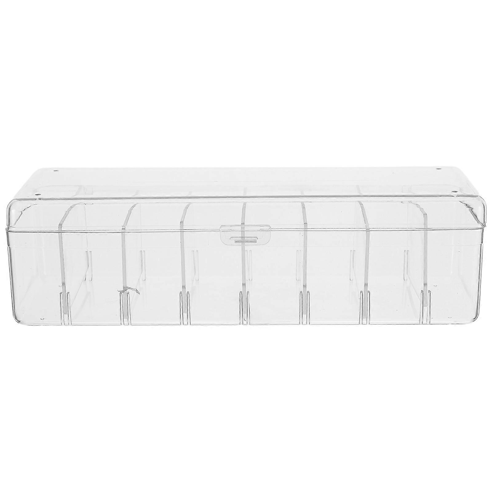 Cable Storage Box Thickened Transparent Plastic Desktop Organizer Rectangular Shape Business Cards Organizing 1Pcs