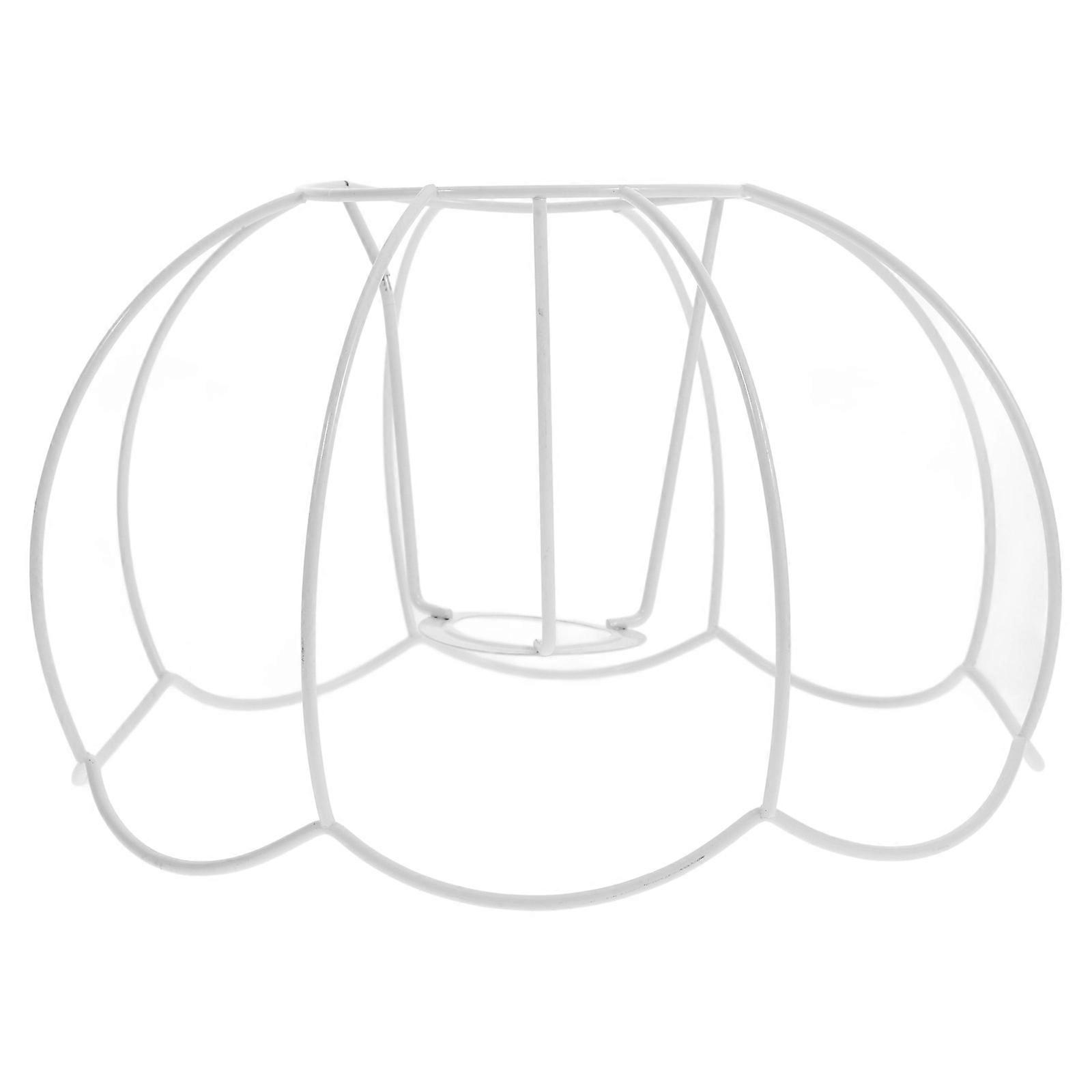 Vintage Pumpkin Lampshade Holder, Sturdy Wire Frame for Table & Ceiling Lamps, Easy Installation, Replacement Lighting Accessory