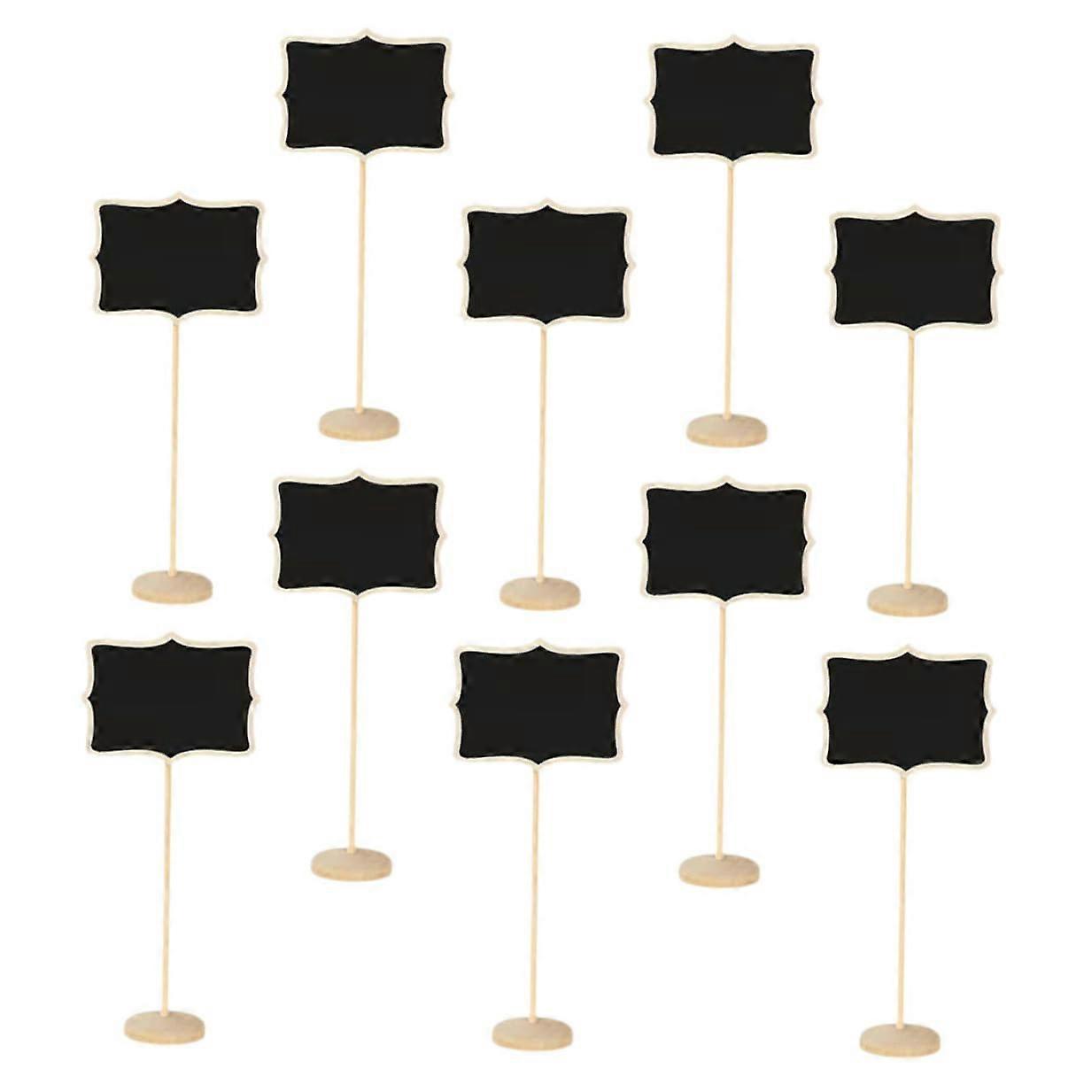 10 pieces message board signs notice signs for home mini signs thin plank small LED mini signs for food signs for buffet tables wood