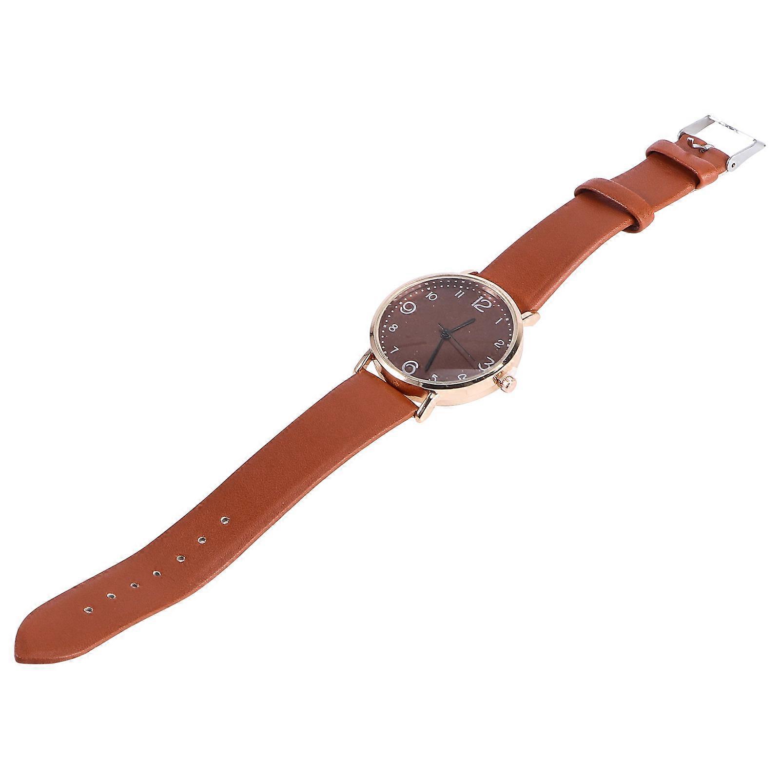 Here's a polished and engaging product description for the **Casual Women's Quartz Watch with PU Strap**:

 

### ✨ Stylish Brown Women's Quartz