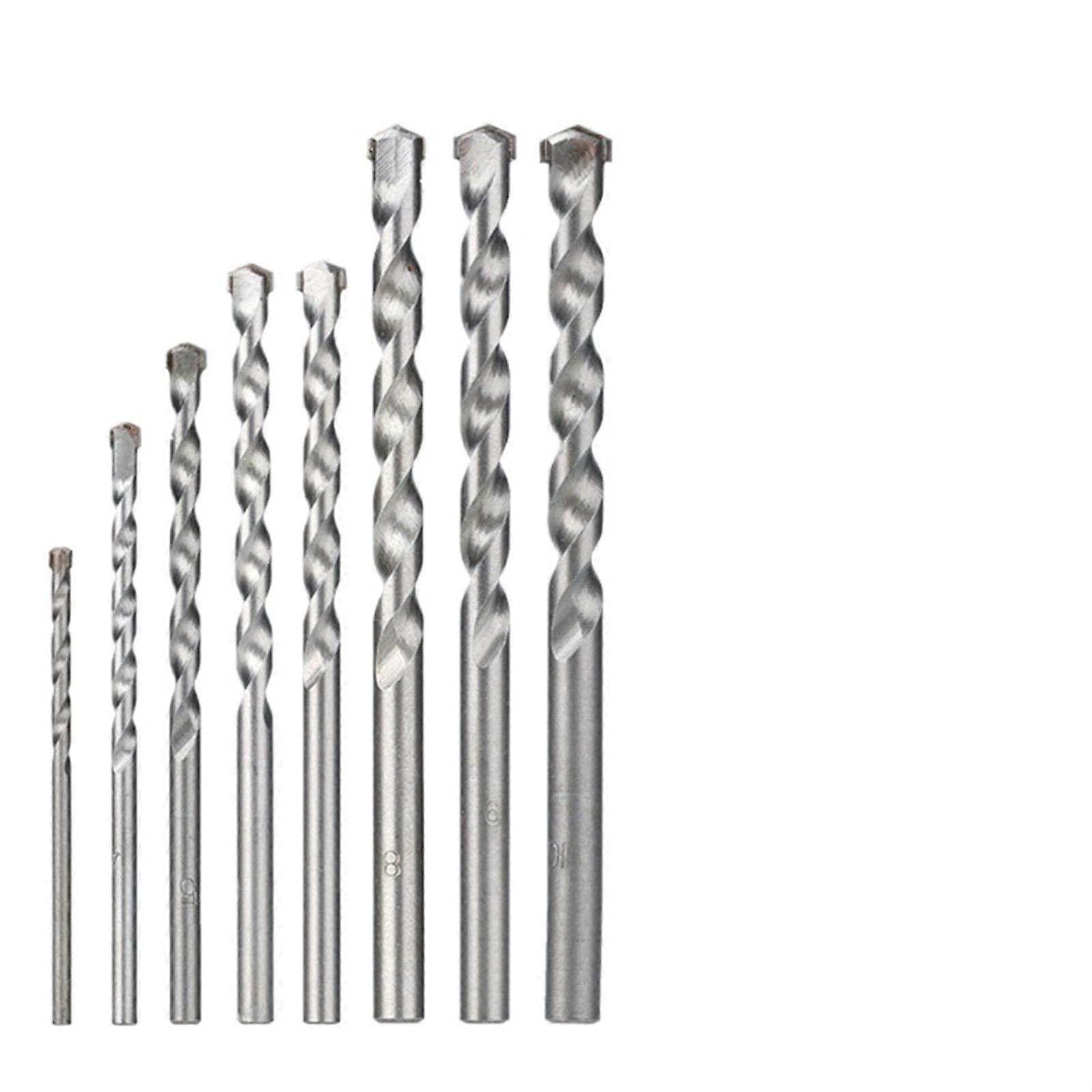 Masonry Drill Bits, Carbide Tip, 3-10 mm, For Wall Drilling in Brick, Concrete, Tile, Durable