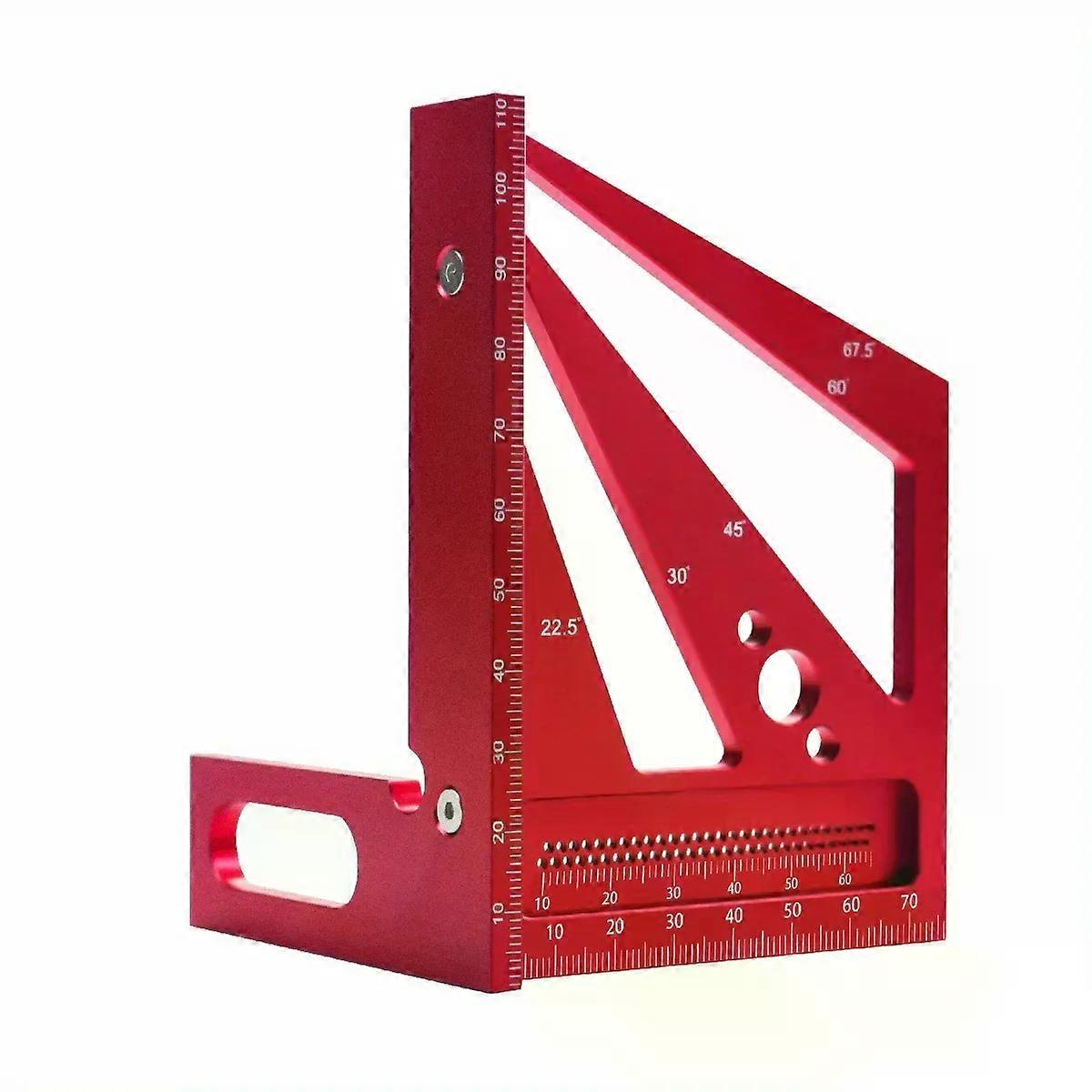 225/30/45/60/675/90 Degree Aluminum Alloy Square Ruler Protractor Multi-Angle 3D Measuring Ruler Engineer Carpenter Crafting