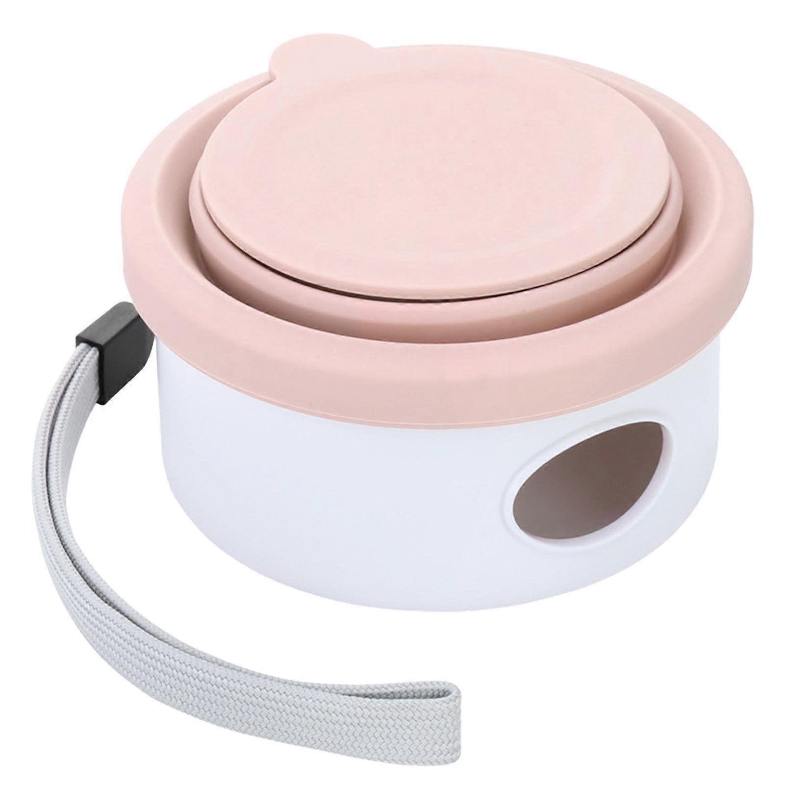 Dog bowl with poop bag holder, practical snack container for outdoor adventures, ideal for hiking, camping.