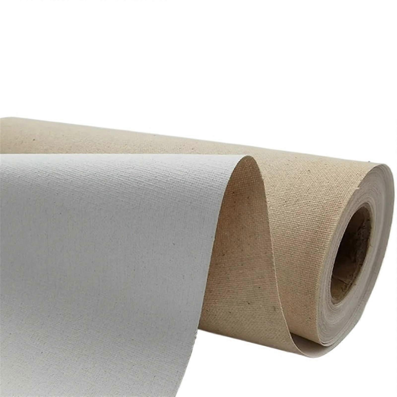 Canvas on Roll Fine Linen Canvas Roll, 336 g, for Practising Oil and Acrylic Painting Graffiti, 28/38/48 cm Wide, Art Supplies (0.28 x 5 m)