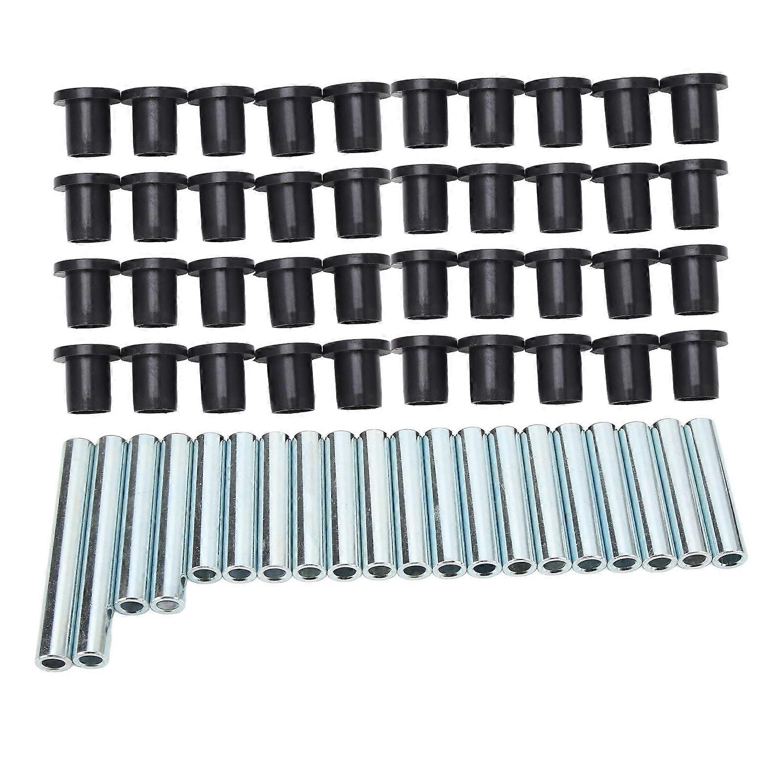 60PCS Control Arm Bushing Kit 7501097 Black Low Wear Replacement for Polaris Ranger XP 800 2010‑2014 