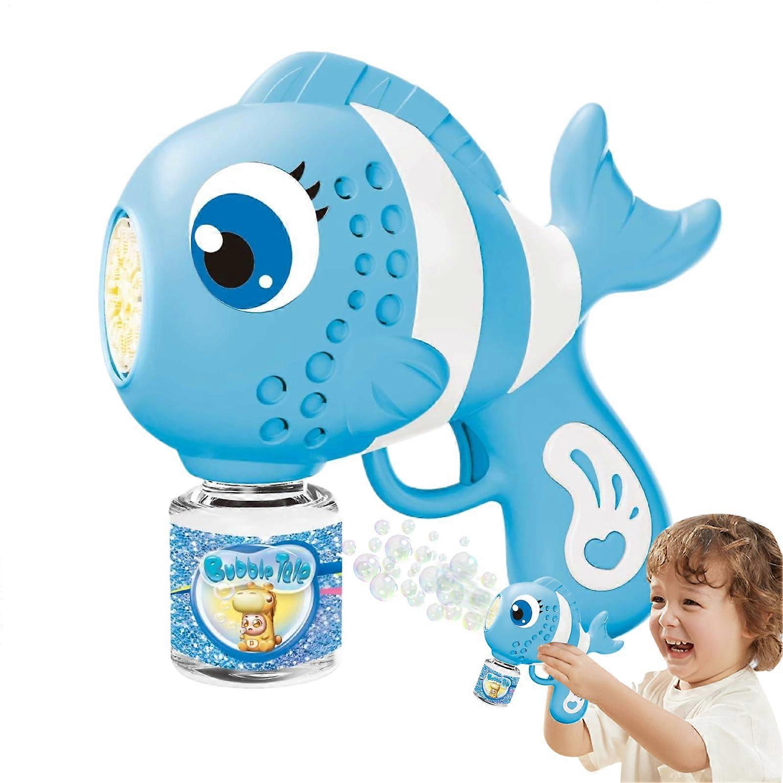 Bubble Machine - Automatic Soap Bubble Maker for Kids | Portable Blue Soap Dispenser for Birthdays, Easter, and Garden Parties
