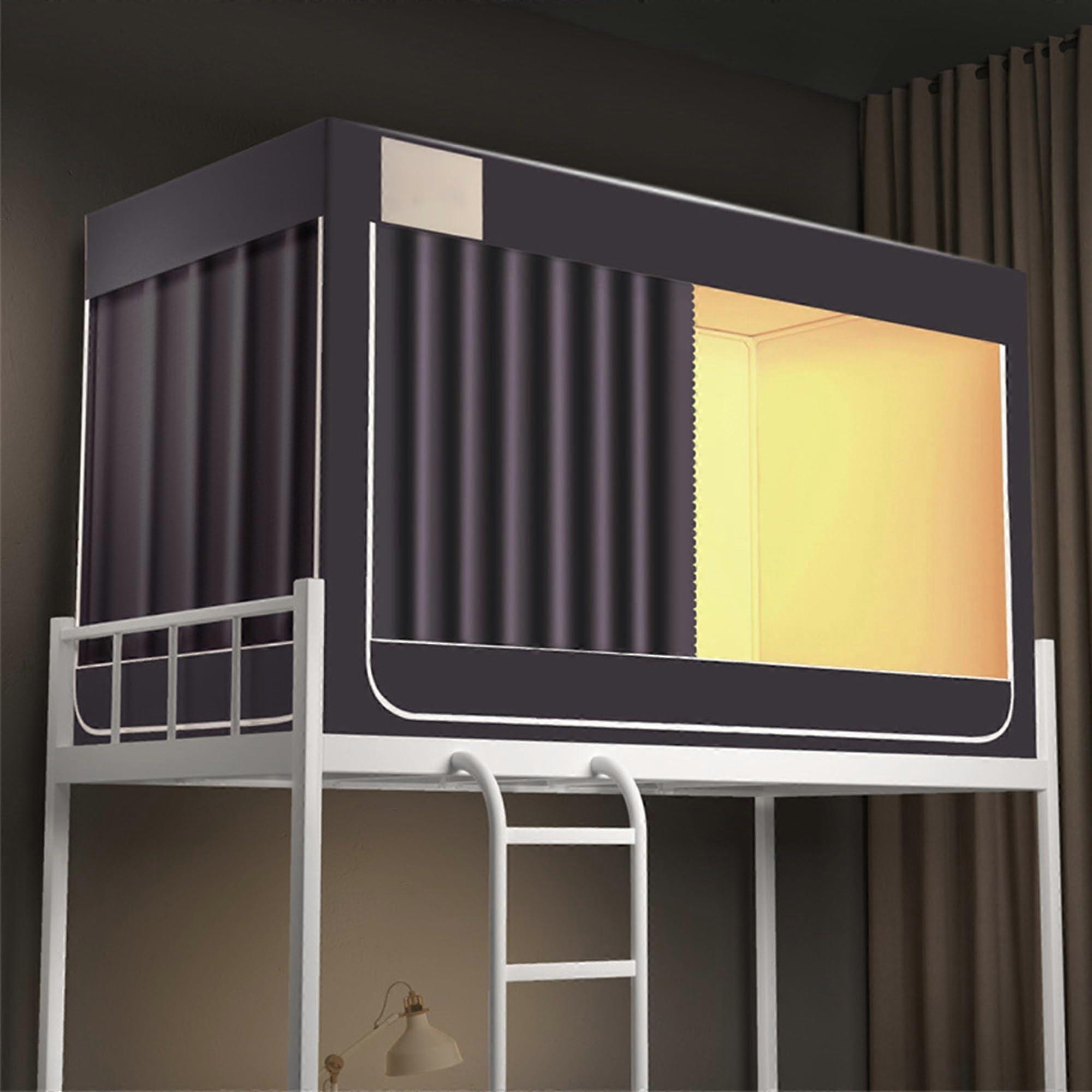 Privacy Bed Tent for Bunk Bed Frame Canopy Breathable Windproof Dark Grey